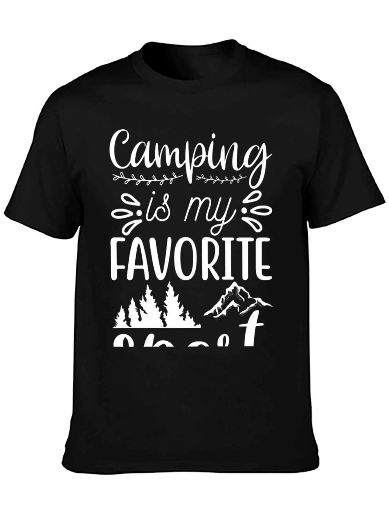 Black Camping is My Favorite Sport Black T-Shirt view 3