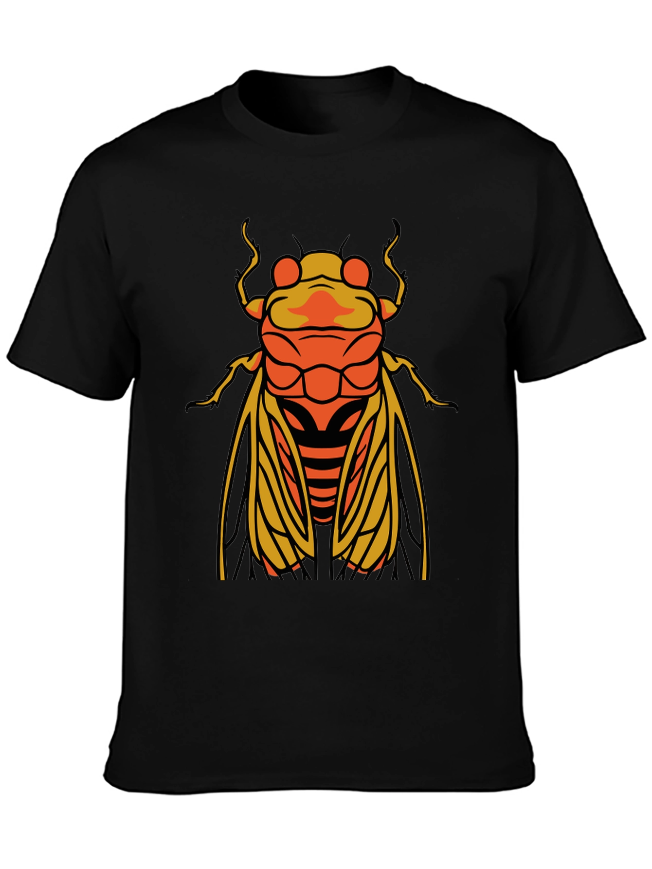 Black Cicada Graphic T-Shirt - Stylish Insect Tee view 3