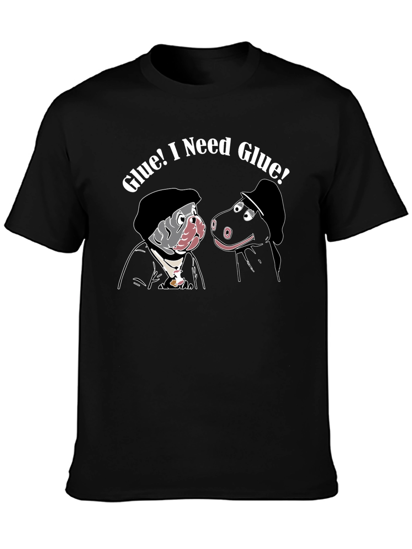 Black Glue! I Need Glue! Black T-Shirt view 3