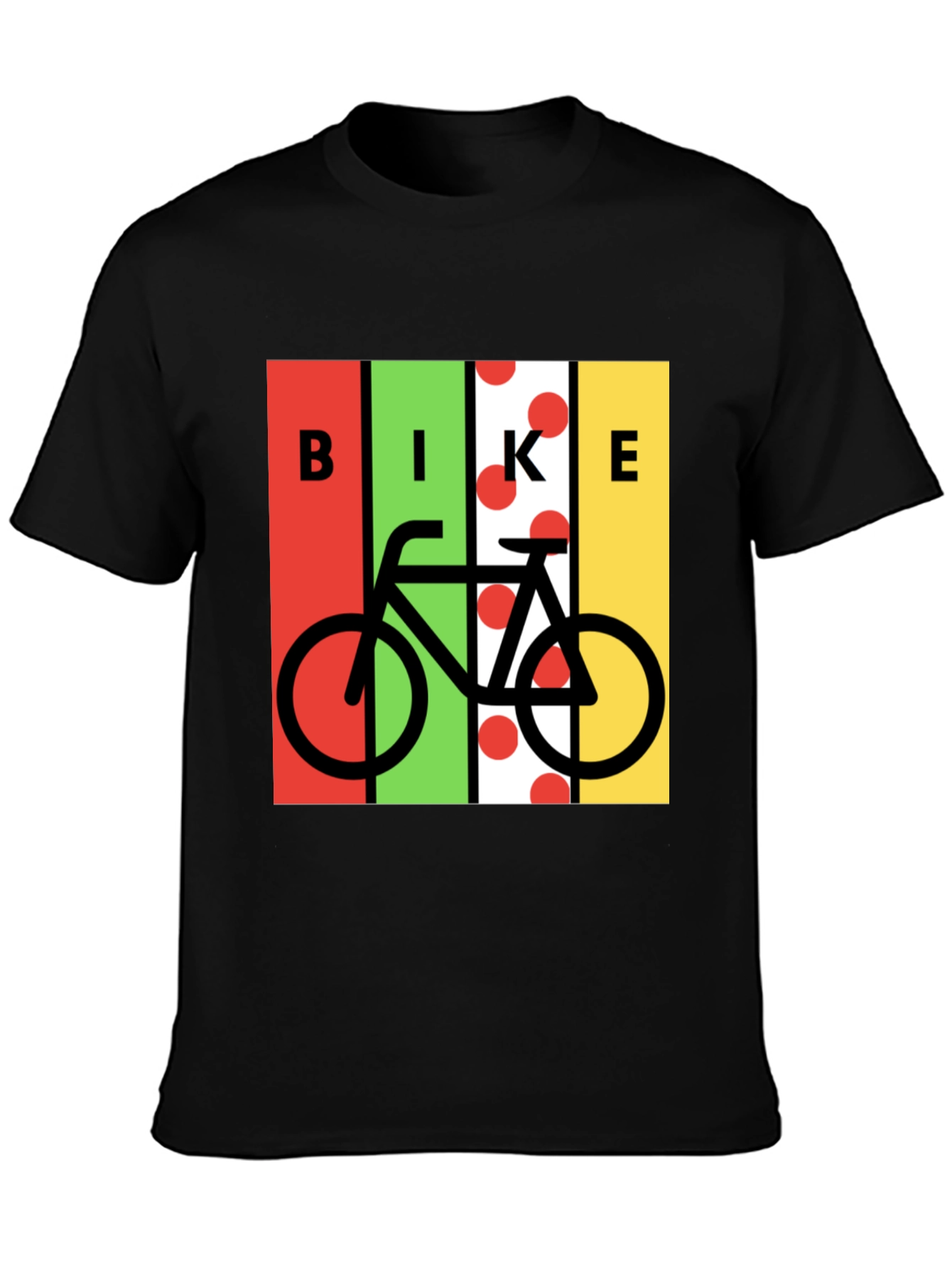 Black Bike Graphic Tee - Black Cotton Blend view 3