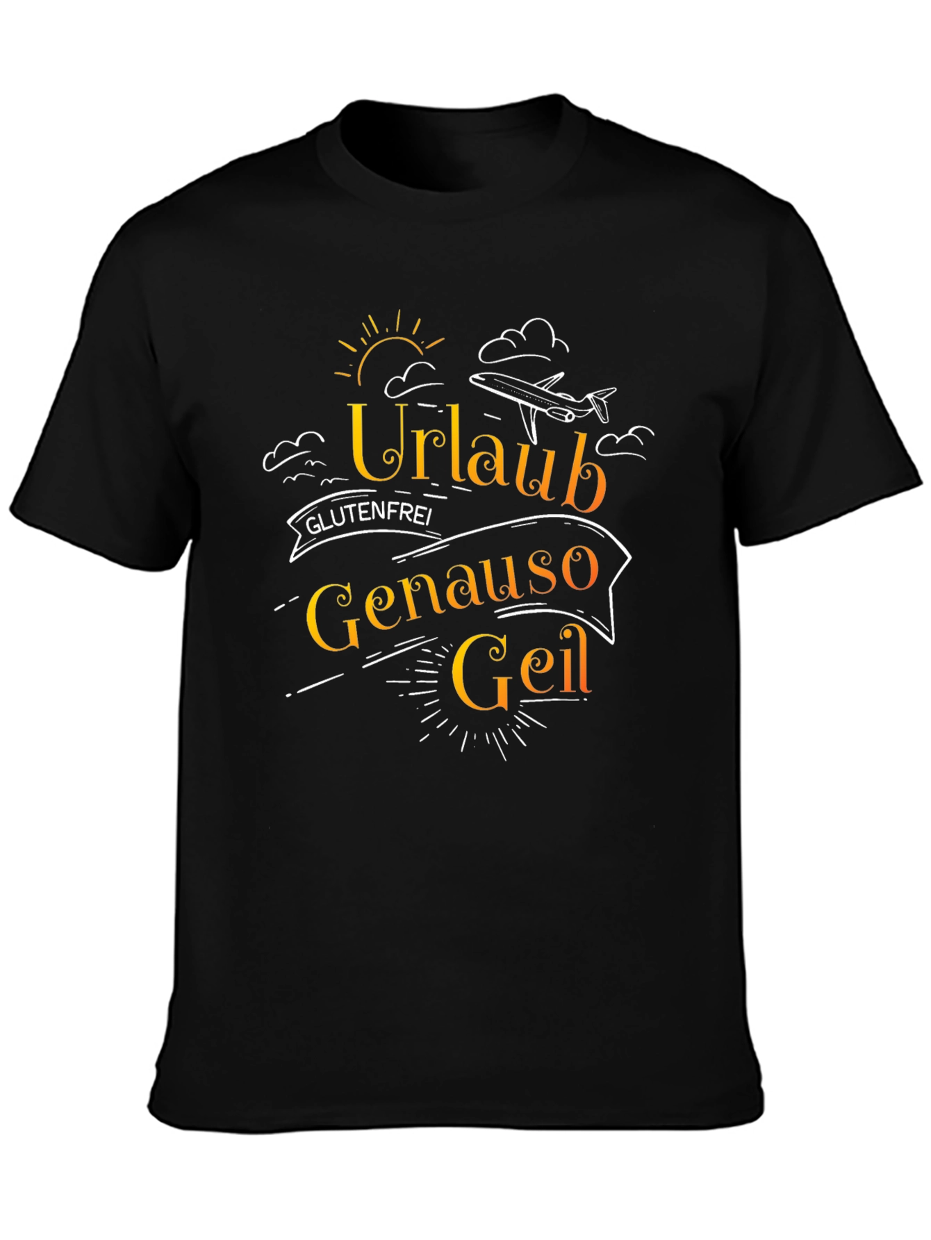 Black  Urlaub Genauso Geil Graphic Tee view 3