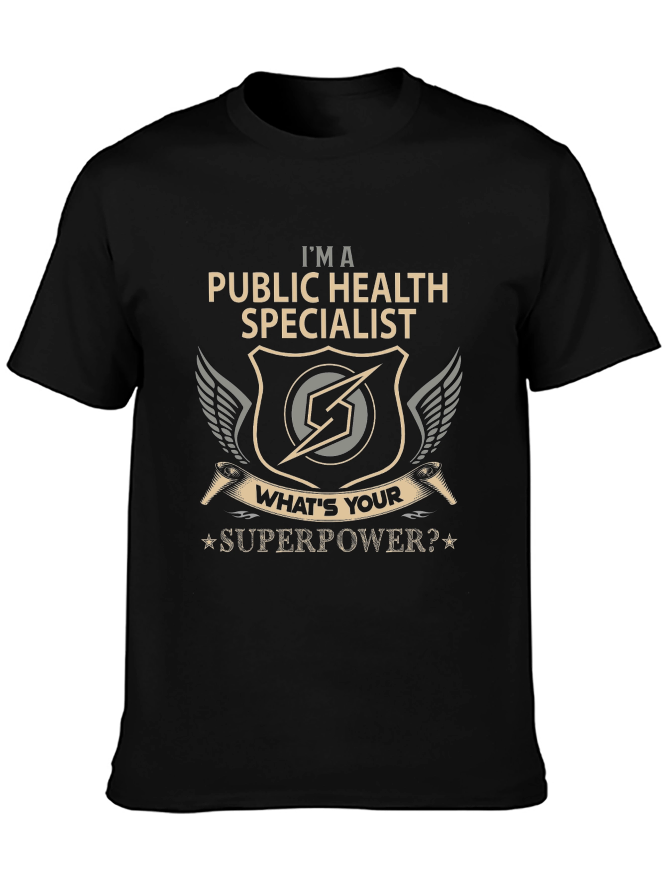 Black Public Health Specialist T-Shirt - What's Your Superpower? view 3