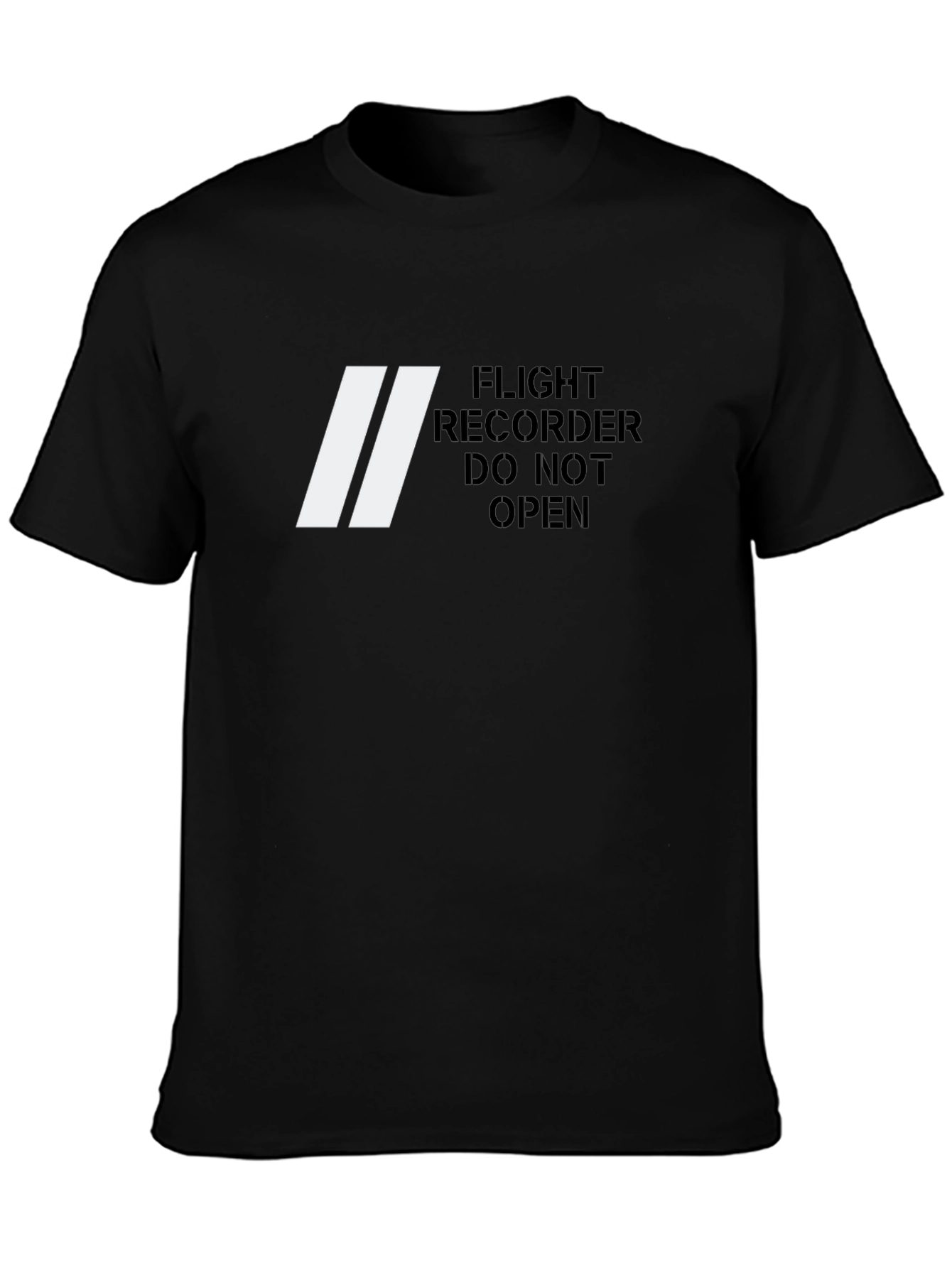 Black Flight Recorder T-Shirt - Do Not Open - Novelty Tee view 3