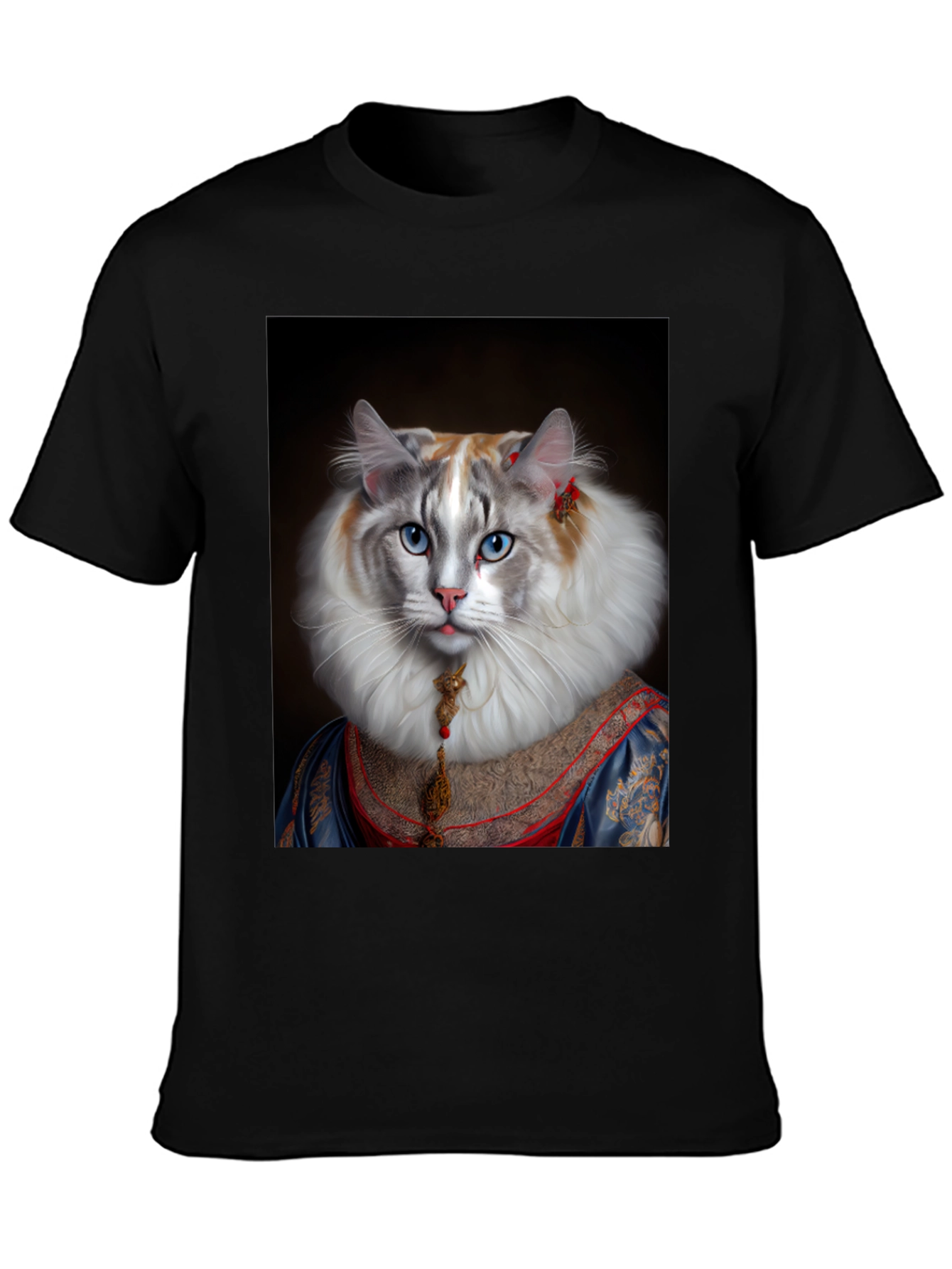 Black Cat Royalty Graphic T-Shirt - Unique Design view 3