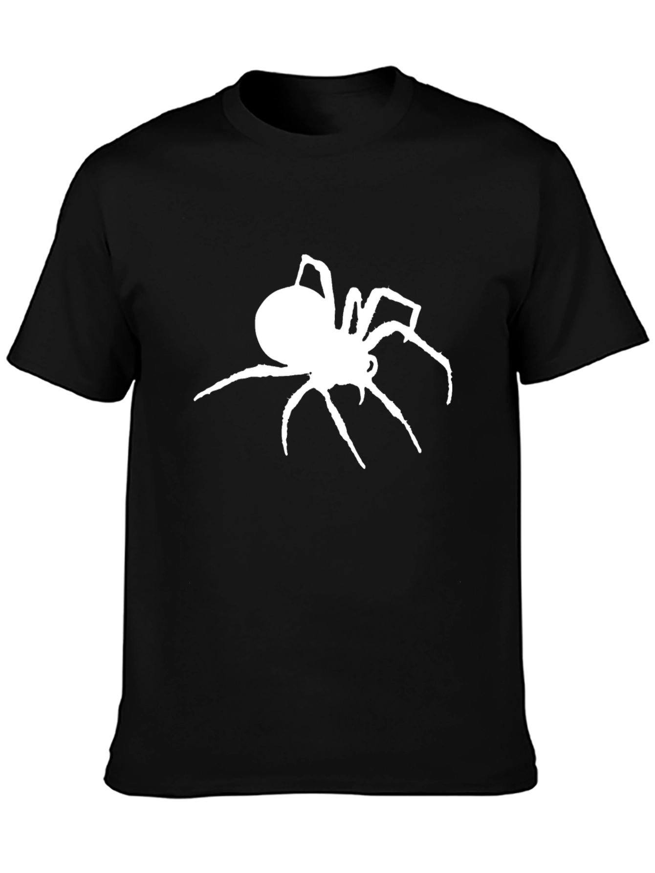 Black Spider Graphic Print Crew Neck Tee view 3