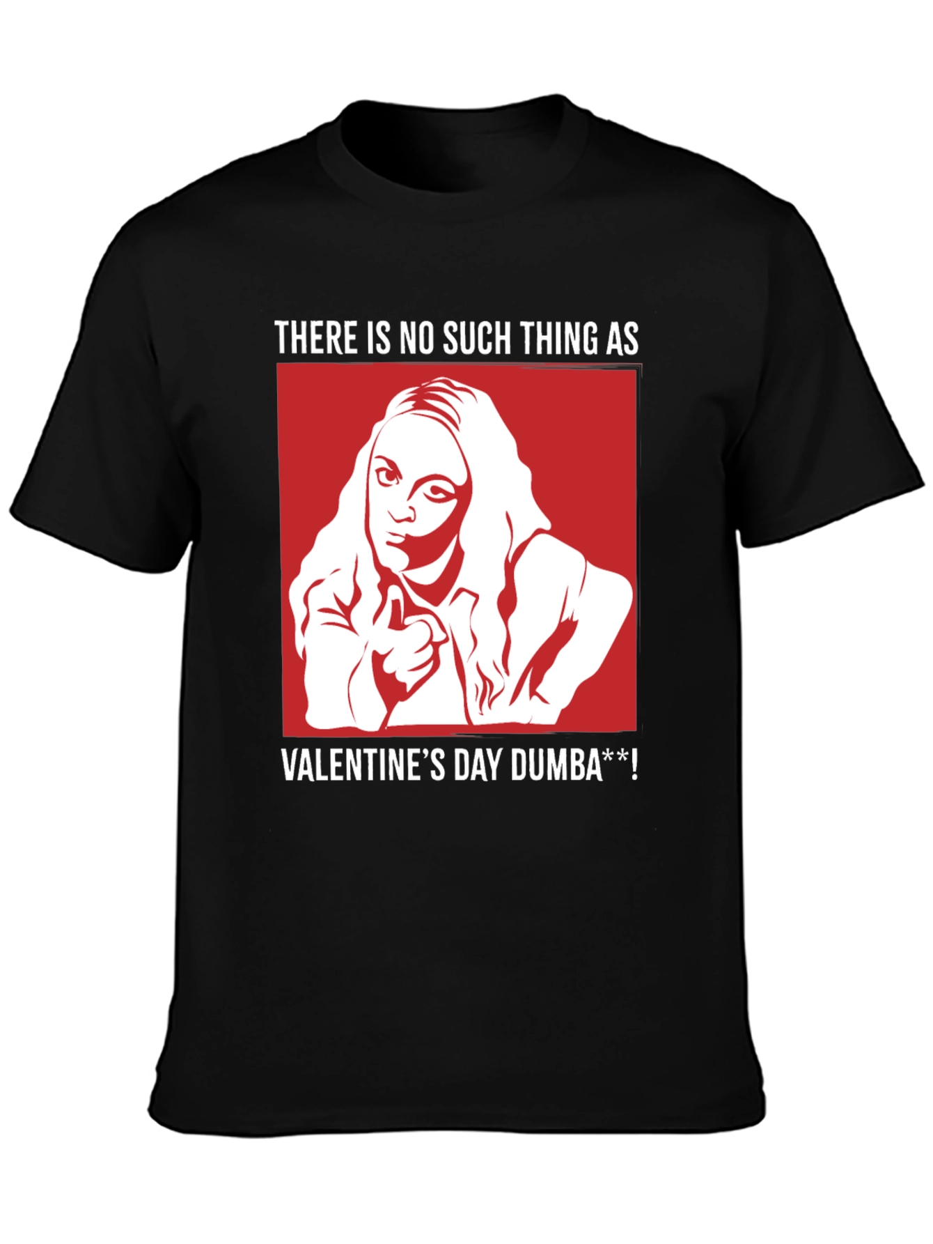 Black Mean Girls Valentine's Day T-Shirt view 3