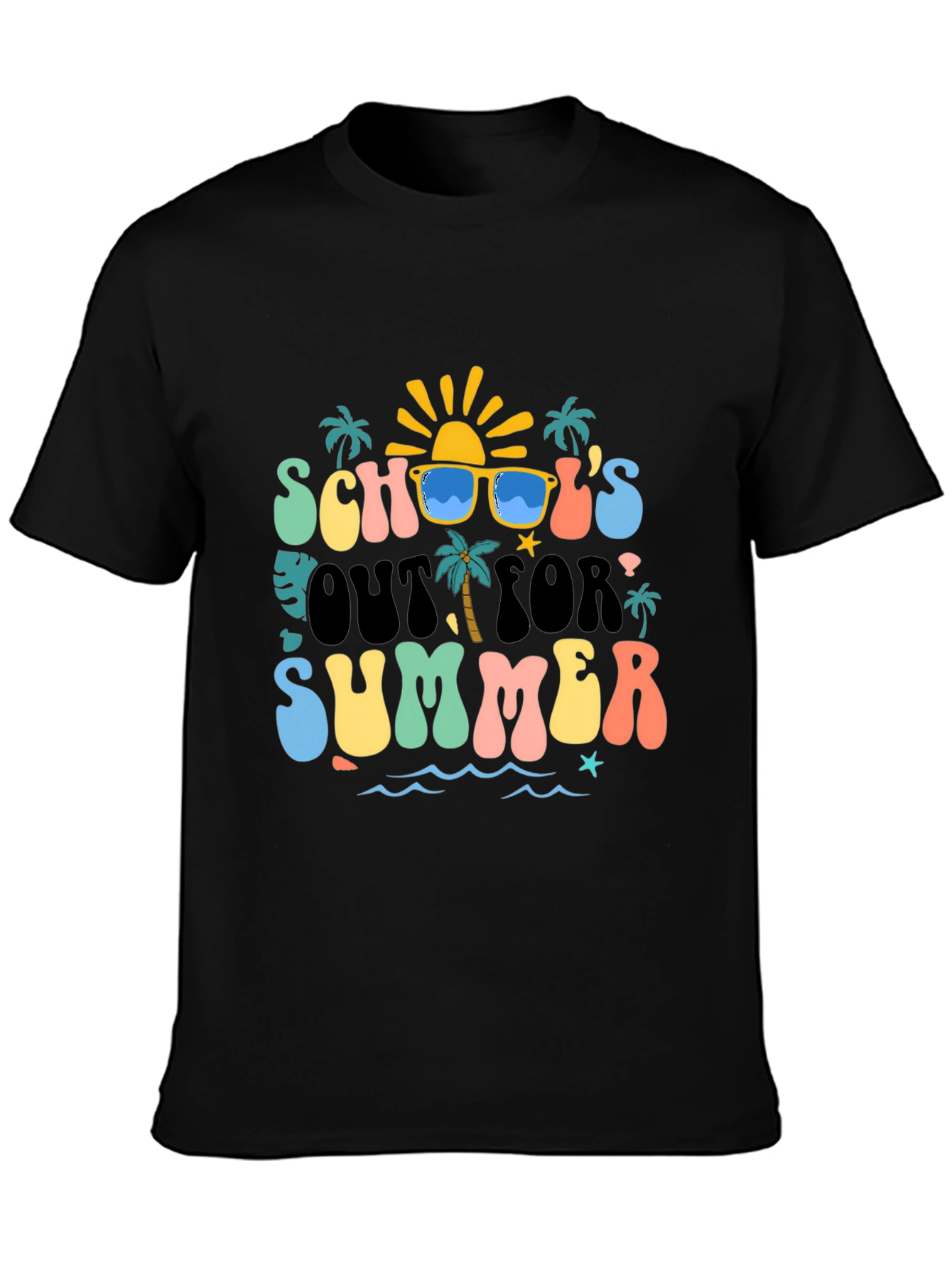 Black School's Out for Summer T-Shirt view 3