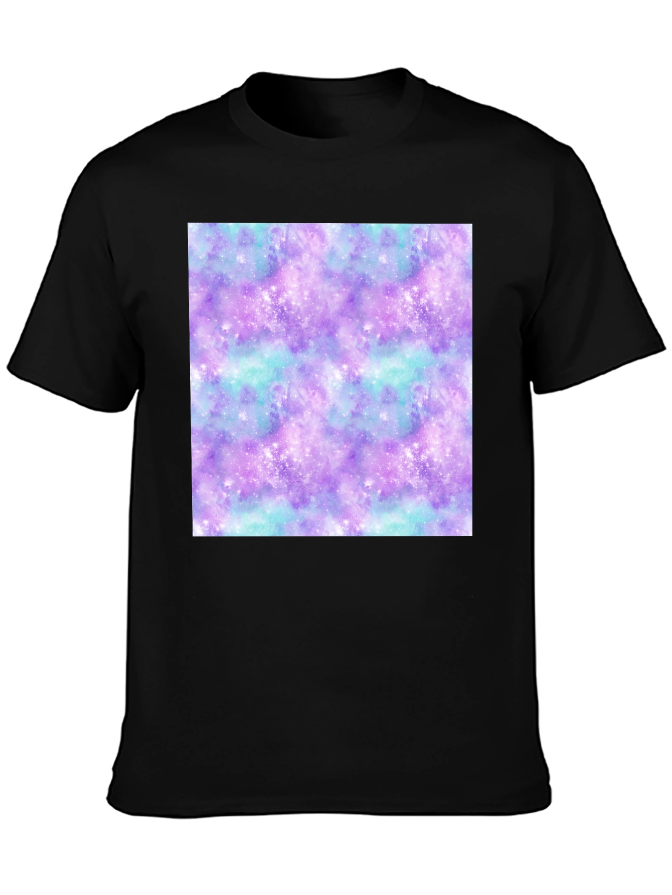 Black Galaxy Print Tee - Stylish & Comfortable view 3