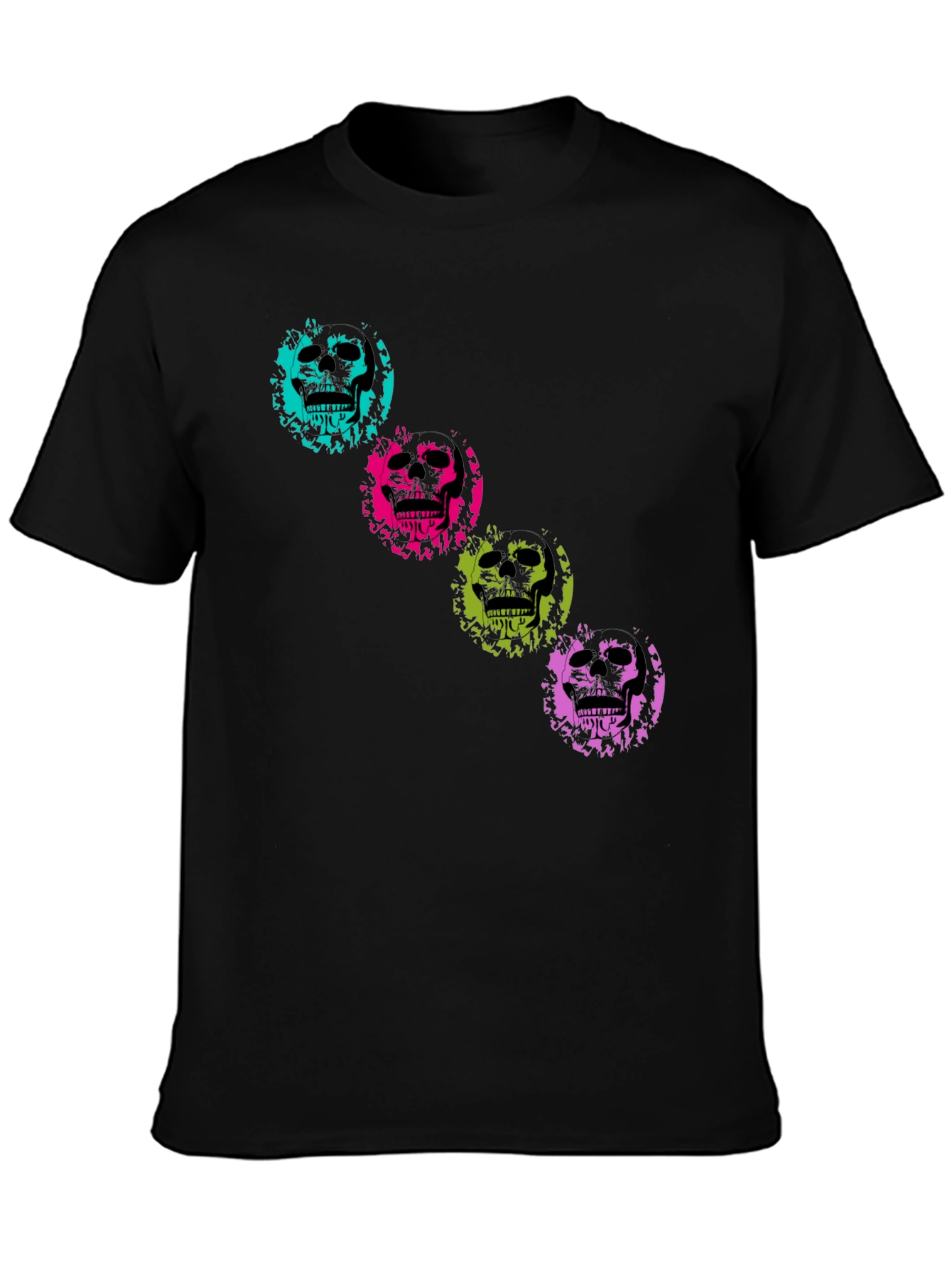 Black Skull Graphic T-Shirt - Stylish Cotton Tee view 3