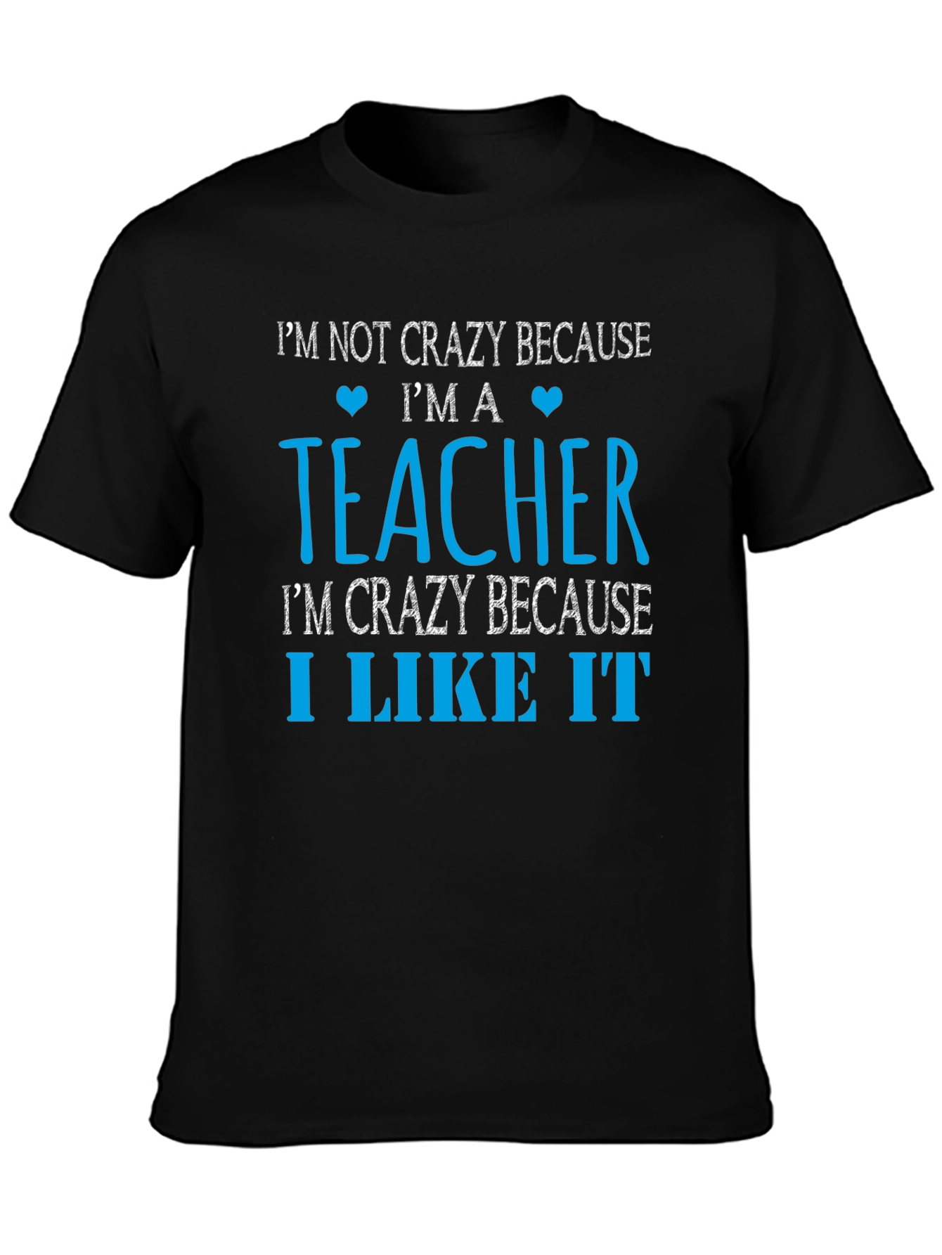 Black Funny Teacher Crazy Like It T-Shirt view 3