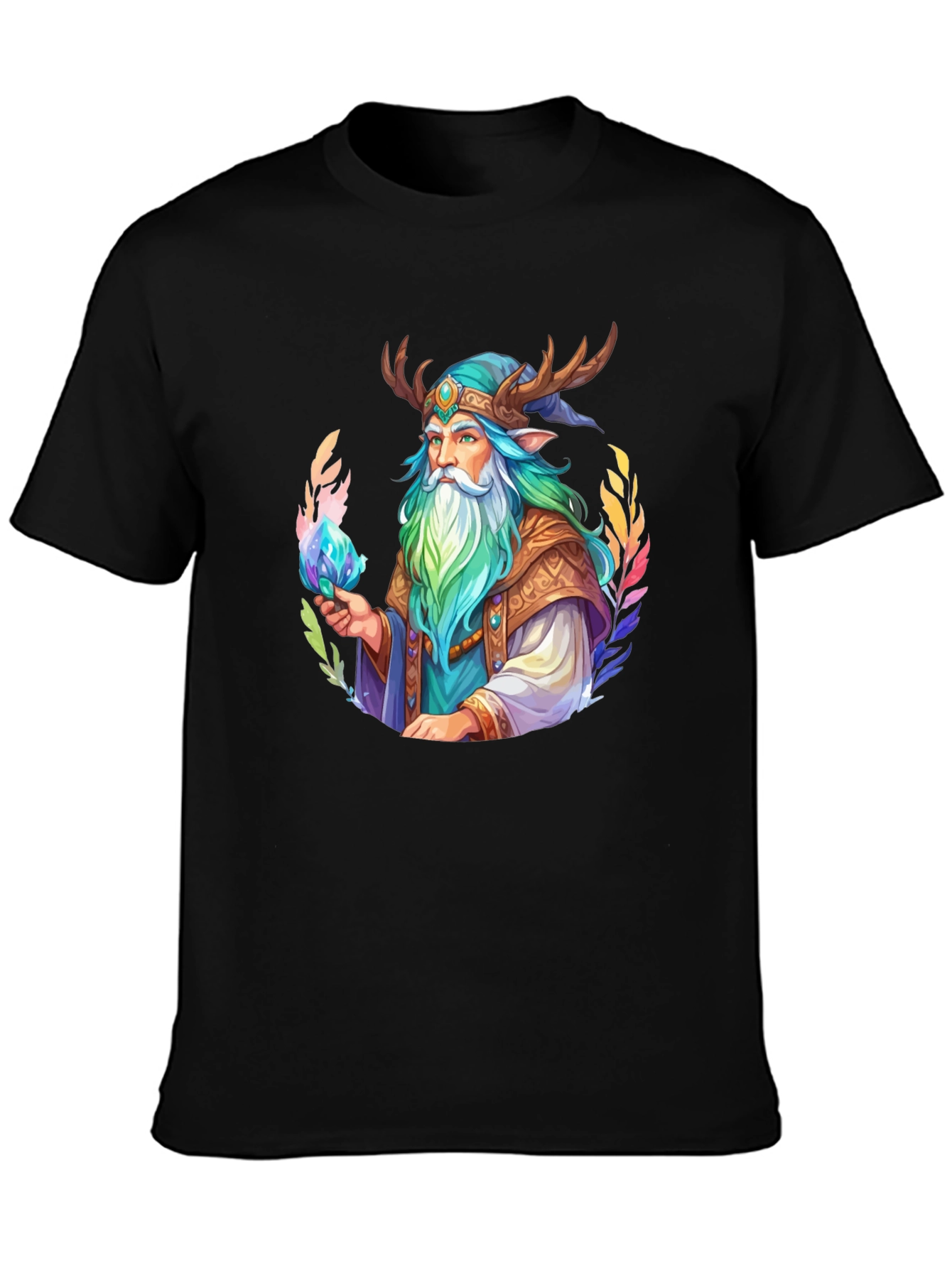 Wizard Graphic Tee - Mystic Design Black T-Shirt - 3