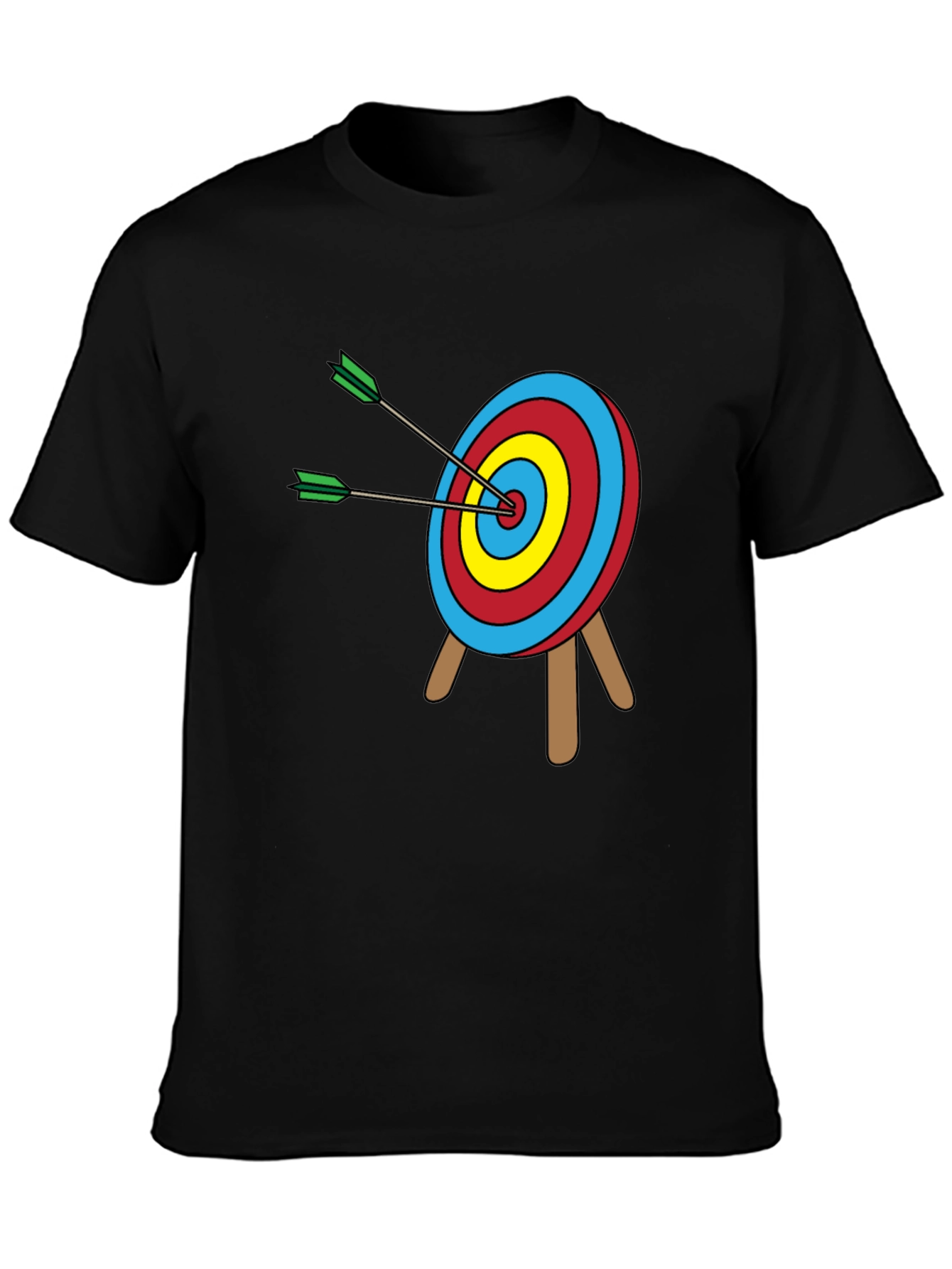 Black Archery Target T-Shirt: Bullseye Design view 3