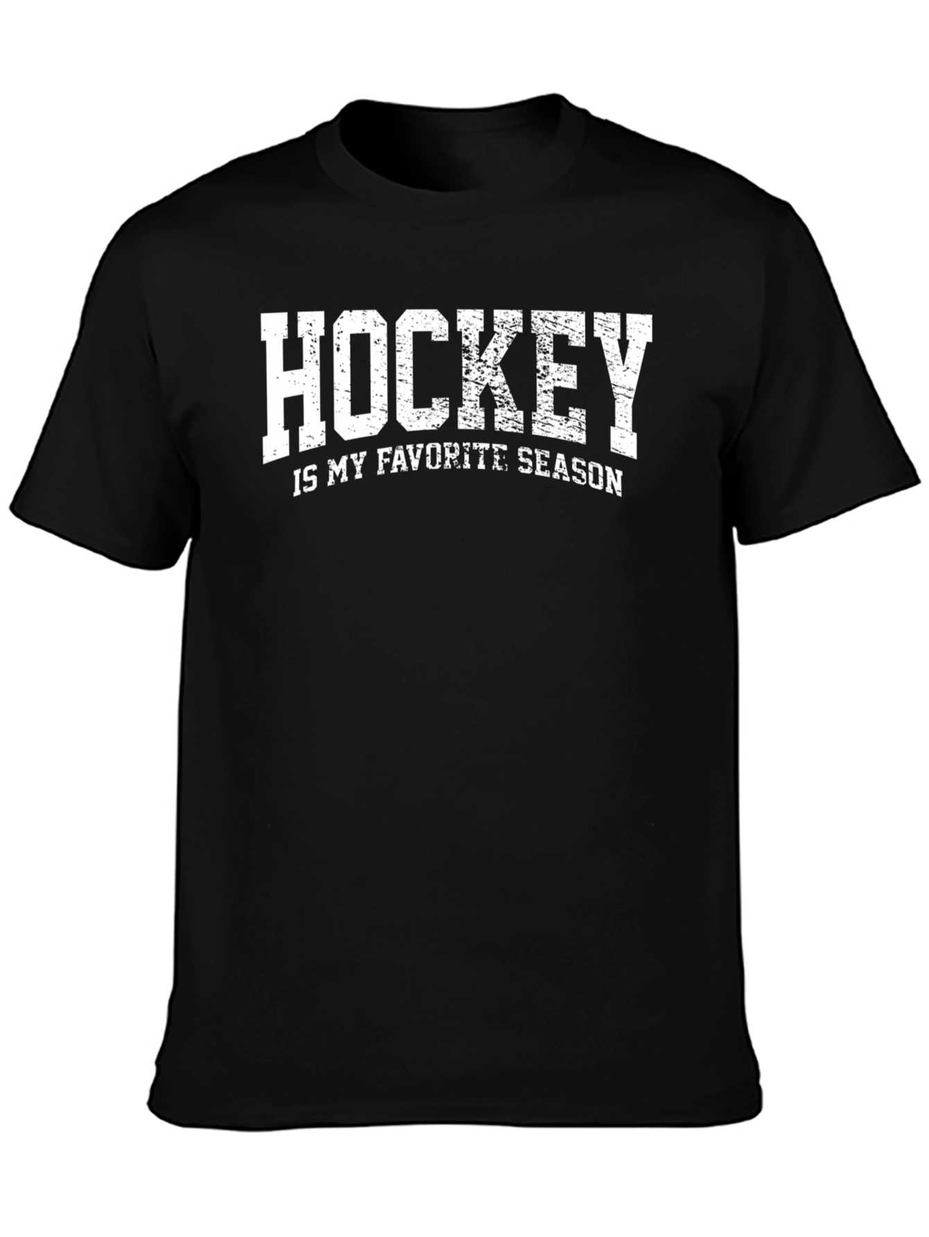 Black Hockey is My Favorite Season T-Shirt - Black view 3