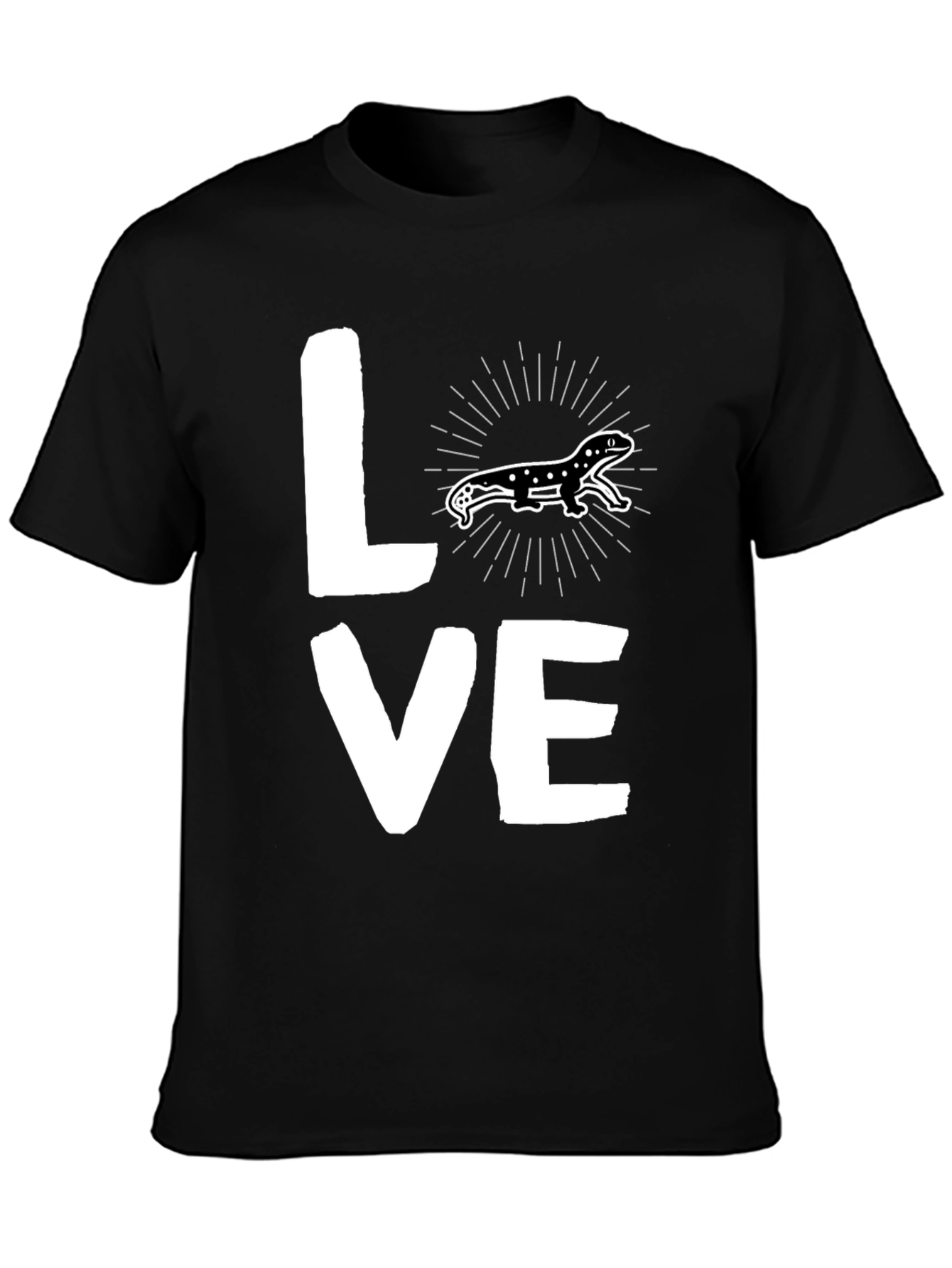 Black Lizard Love T-Shirt - Graphic Tee view 3