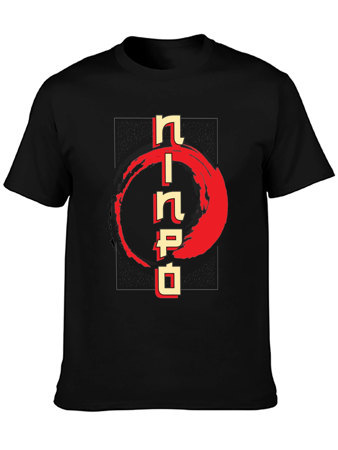 Black Ninja T-Shirt - Japanese Calligraphy Design view 3