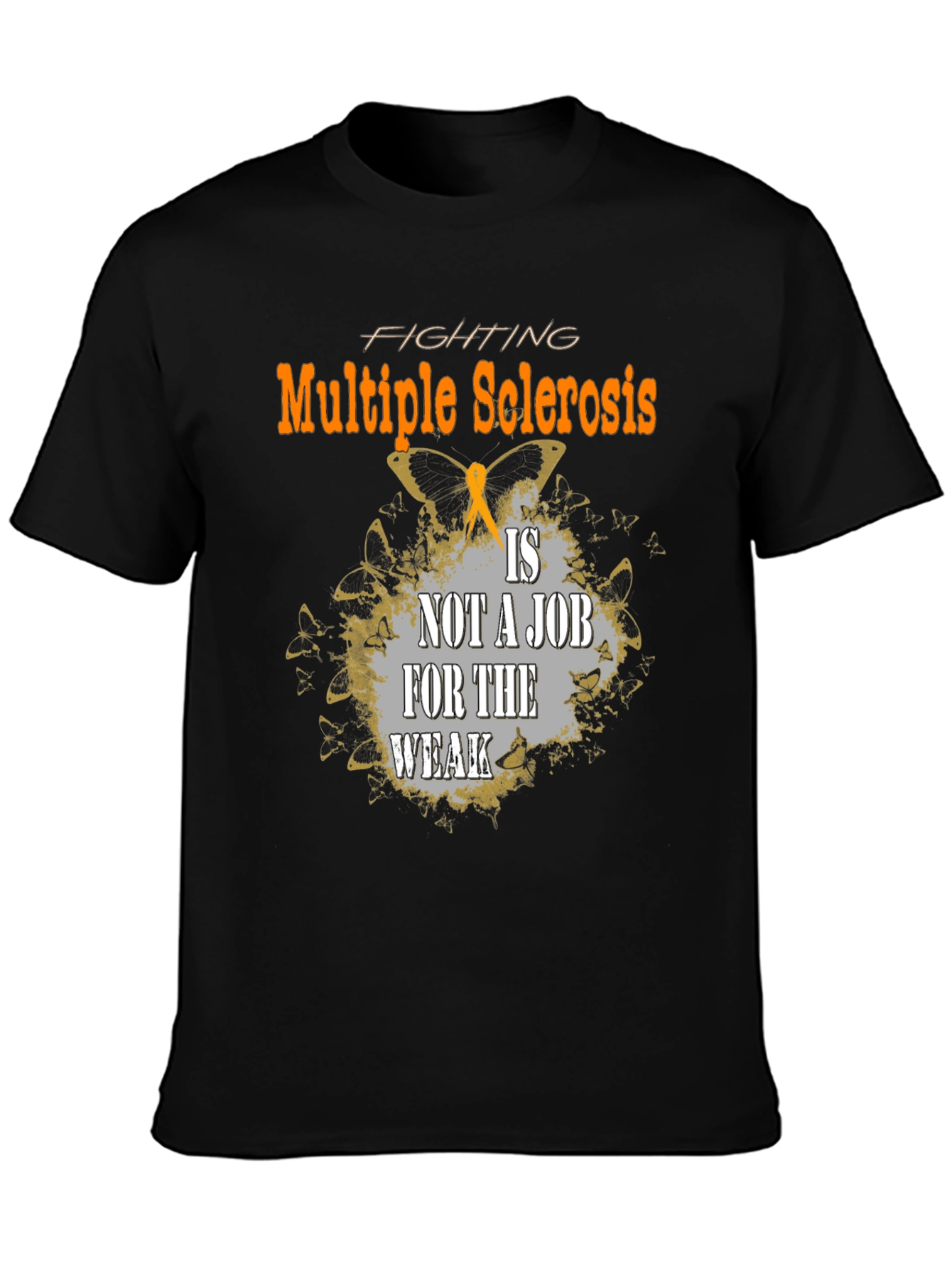 Black Multiple Sclerosis Awareness T-Shirt view 3