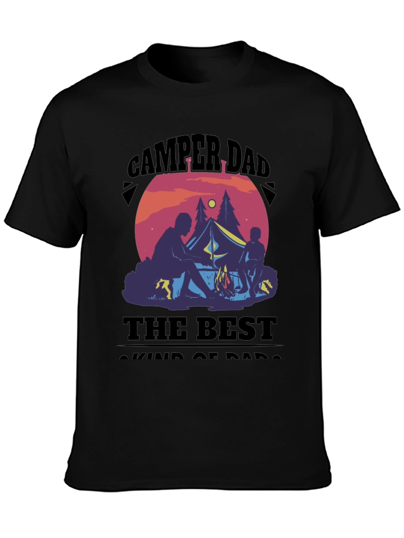 Black Camper Dad T-Shirt: The Best Kind of Dads view 3