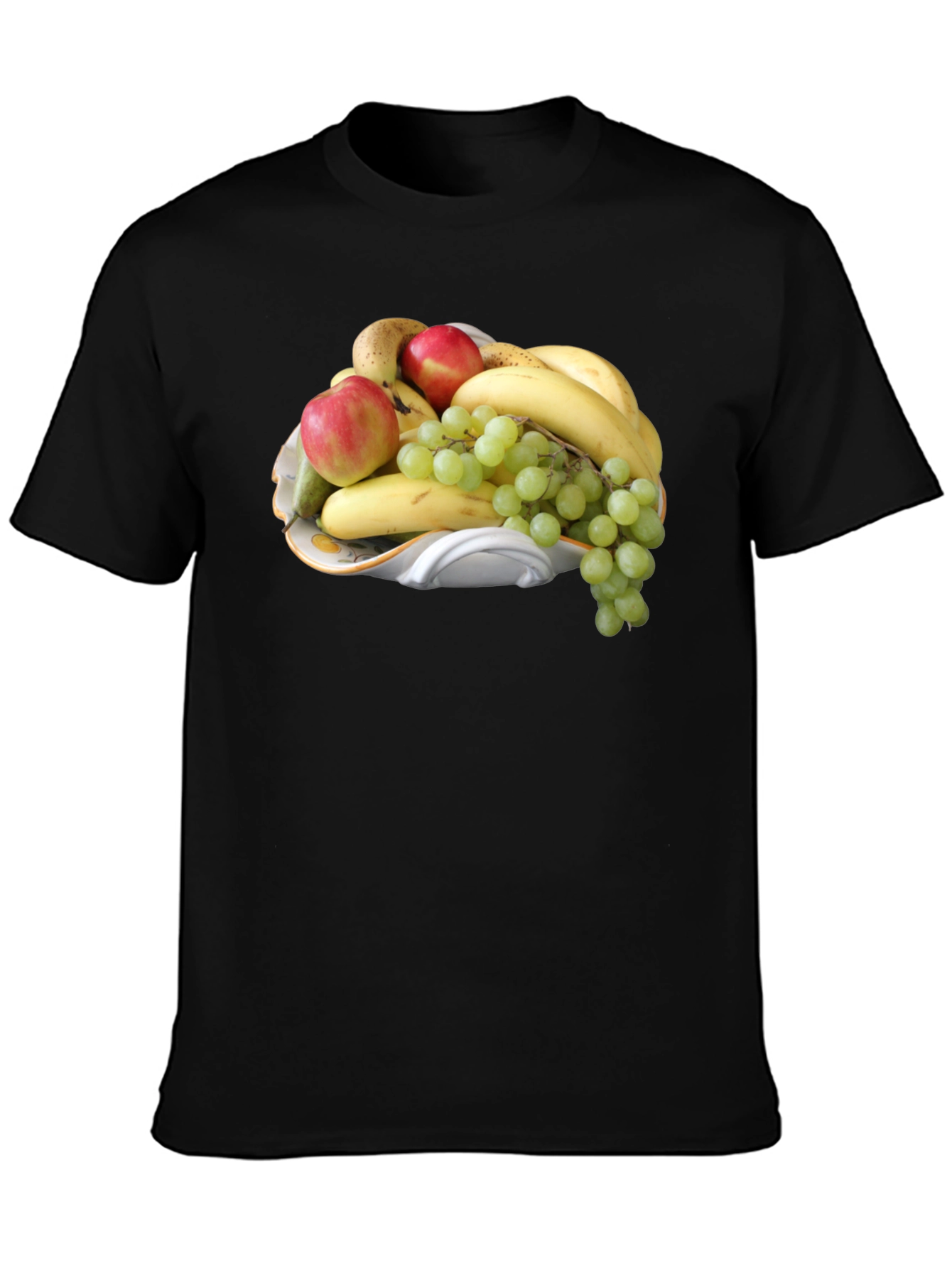 Black Fruit Bowl Graphic T-Shirt - Casual Wear view 3