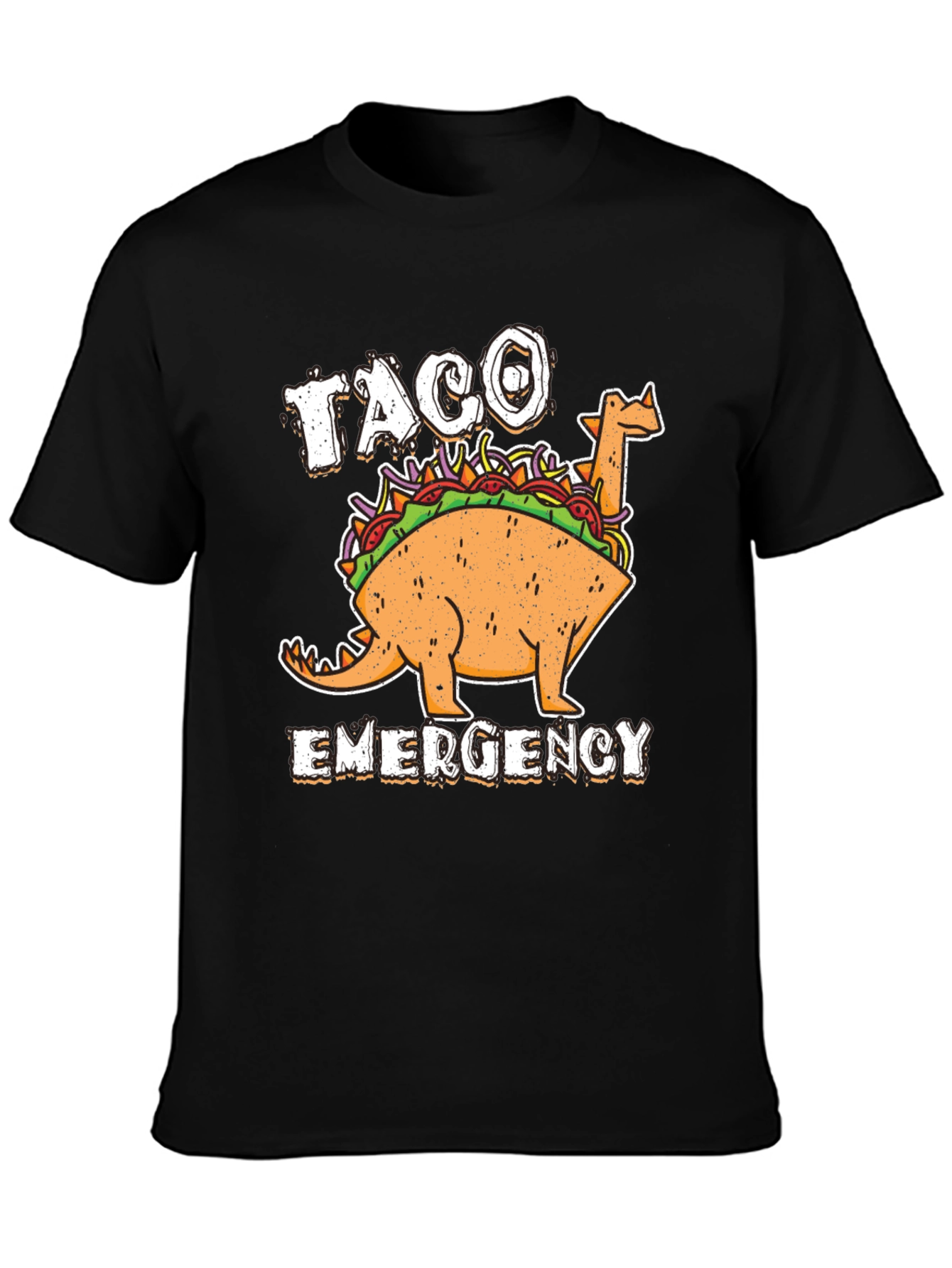 Black Taco Emergency T-Shirt - Novelty Foodie Tee view 3