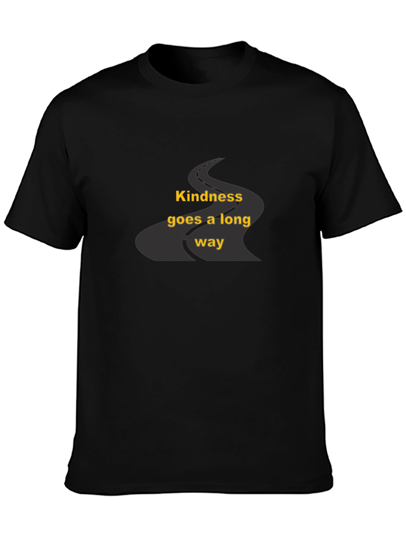 Black Kindness Goes a Long Way Graphic T-Shirt view 3