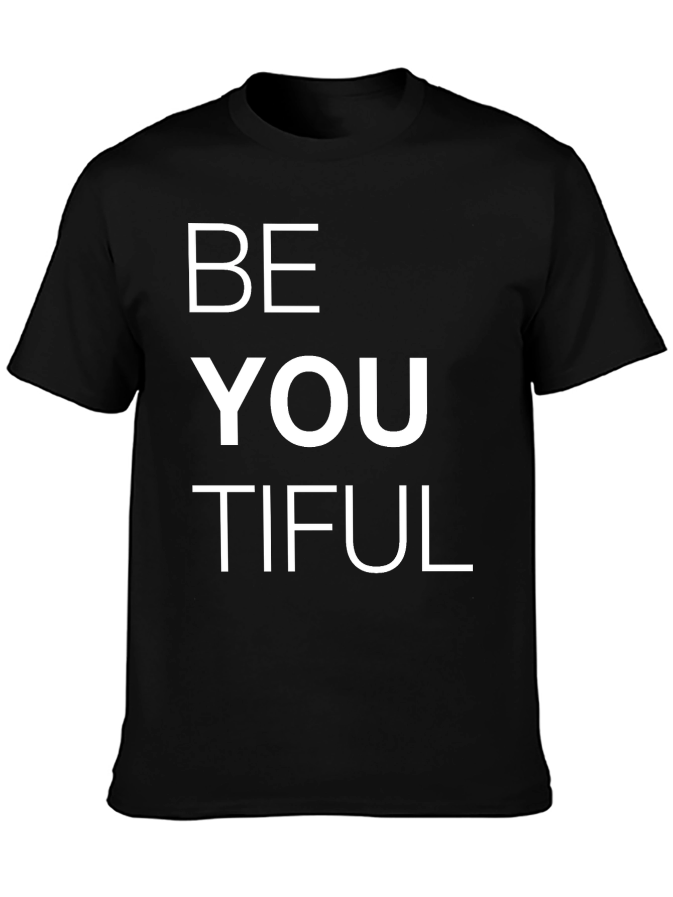 Black BeYOUtiful Graphic Tee - Inspiring Unisex T-Shirt view 3