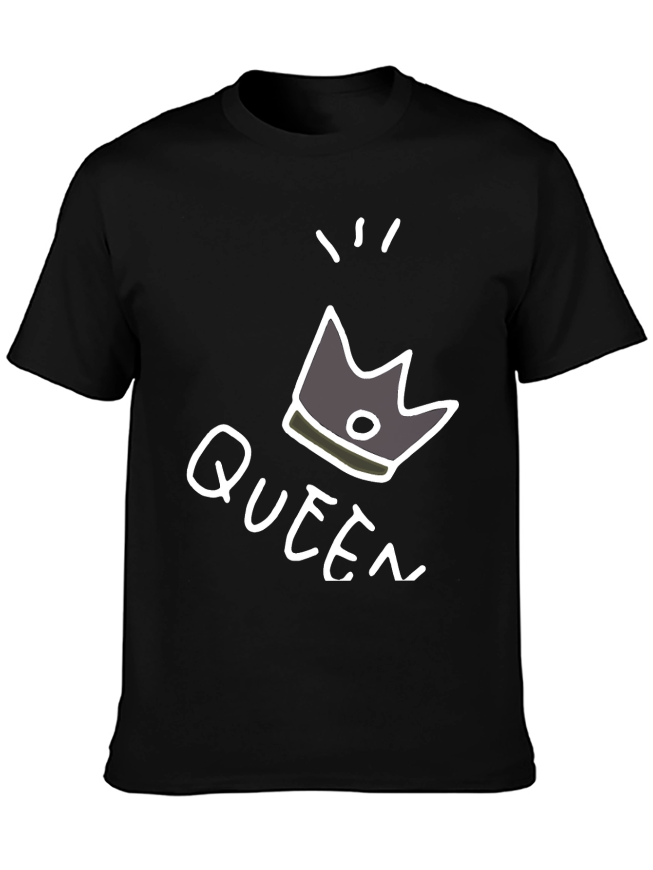 Black Queen Crown Graphic Black T-Shirt view 3