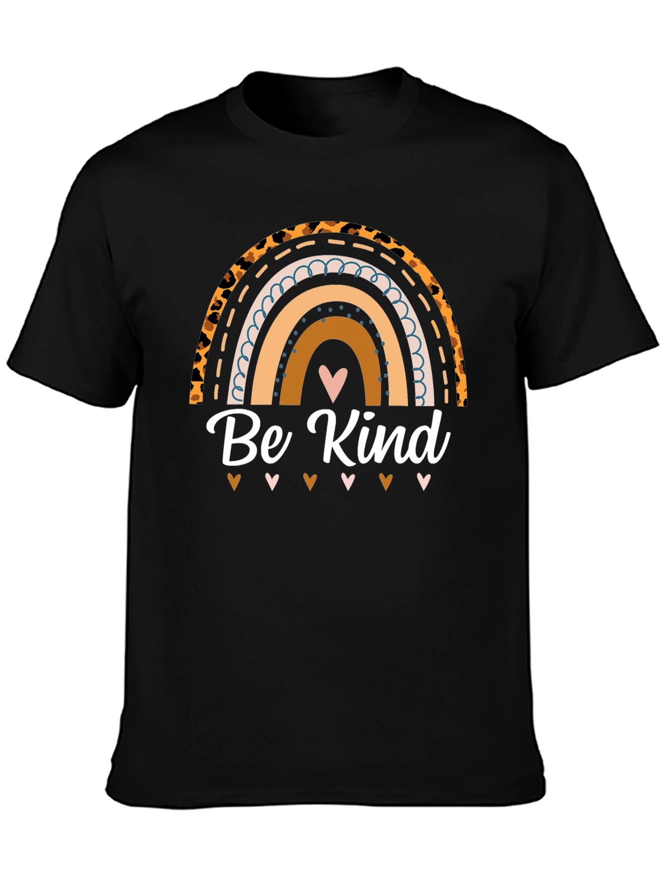 Black Be Kind Rainbow Graphic Tee view 3