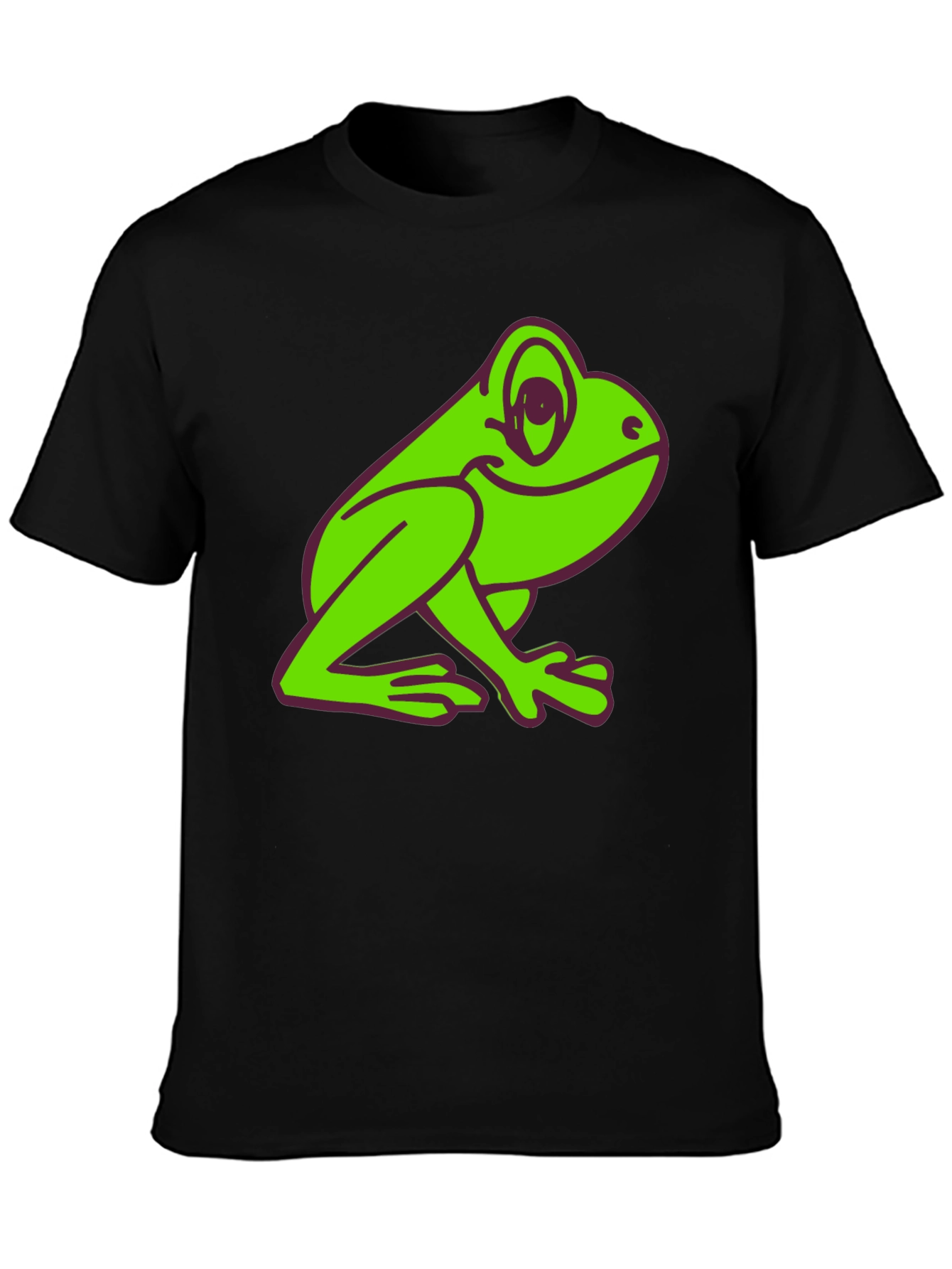 Black Fun Frog Graphic Tee - Black T-Shirt view 3