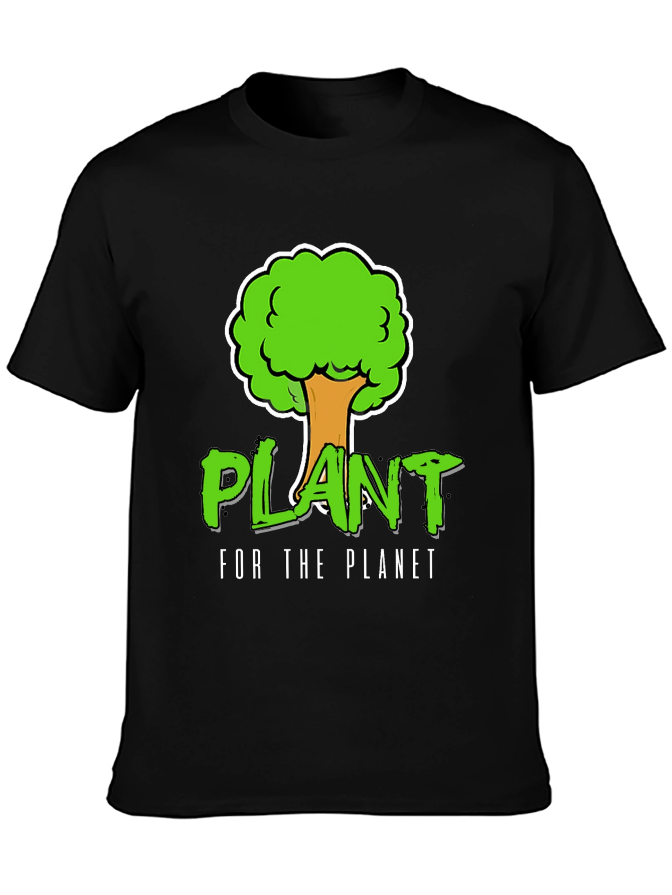 Black Plant for the Planet Graphic Tee - Black view 3