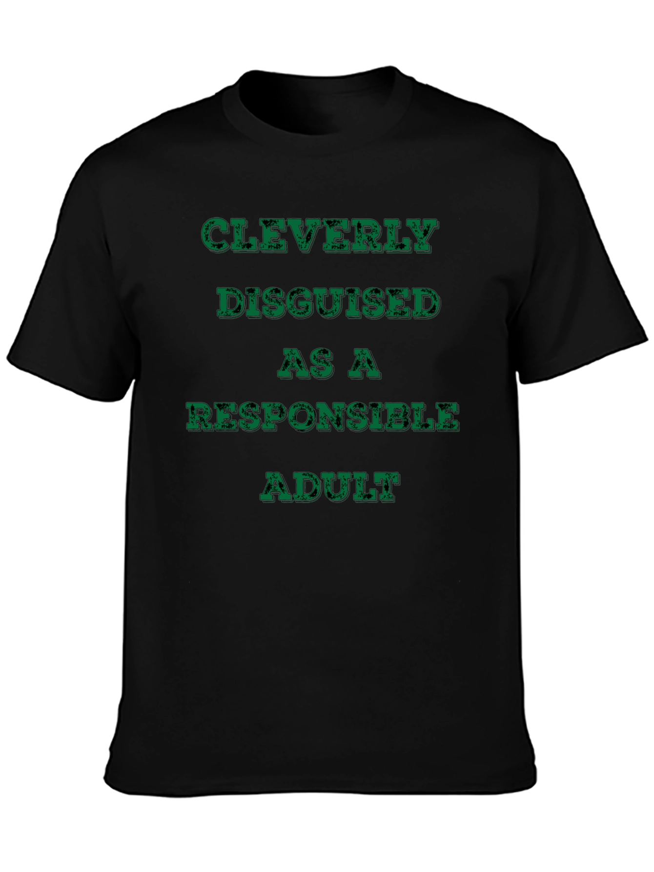 Black Cleverly Disguised Responsible Adult Graphic Tee view 3