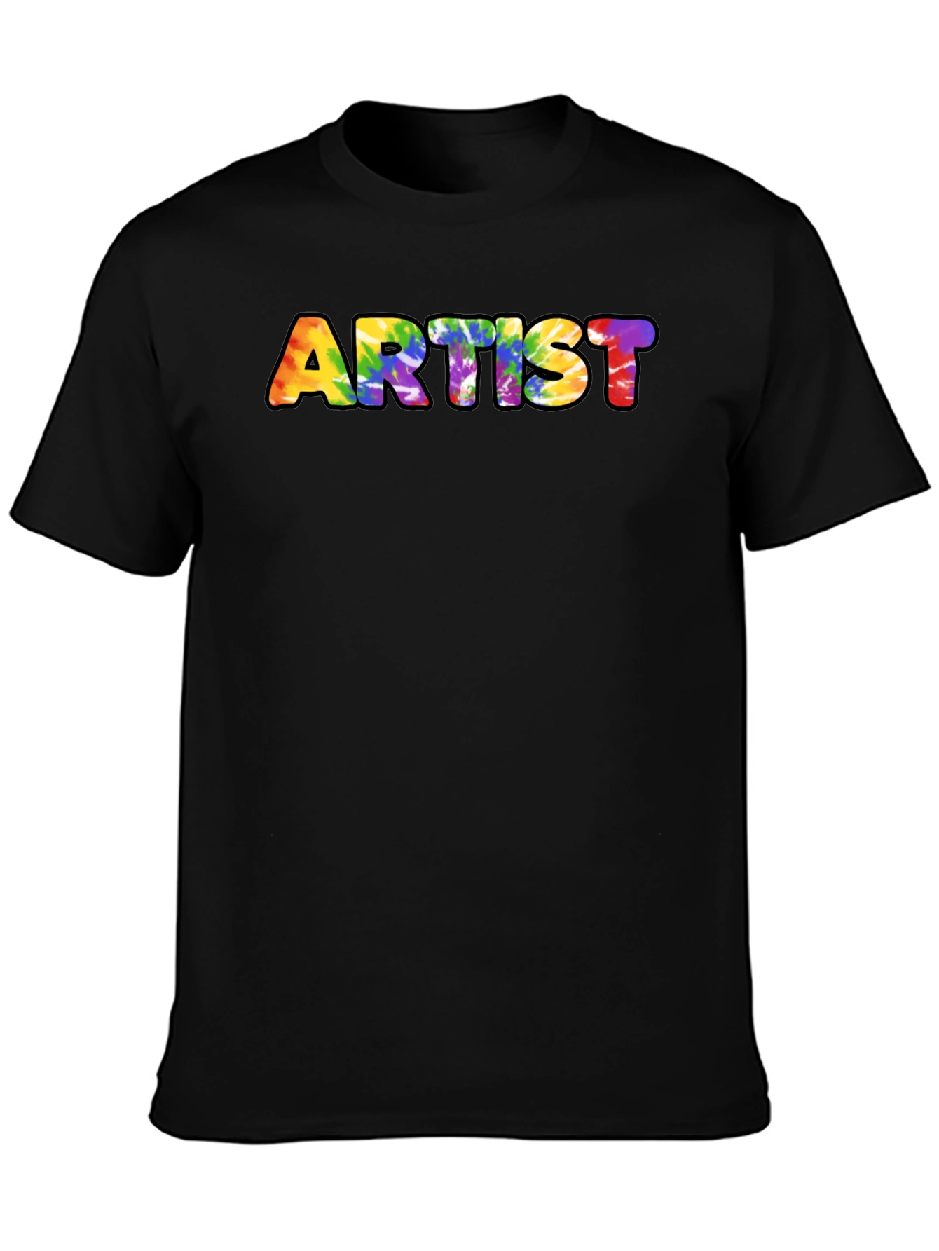 Black Artist Tie Dye Graphic Tee view 3