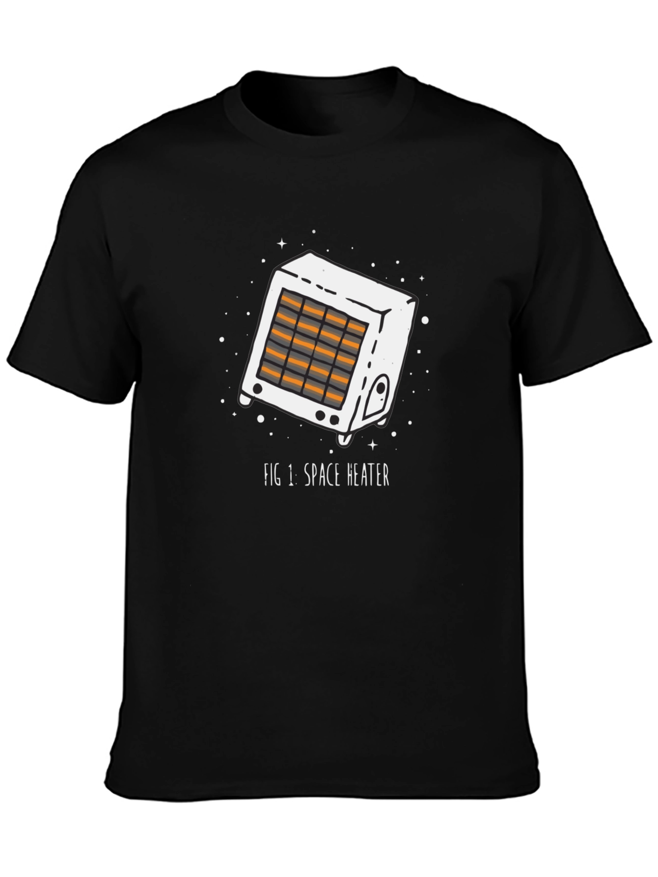Black Space Heater Graphic Tee - Unique Novelty T-Shirt view 3