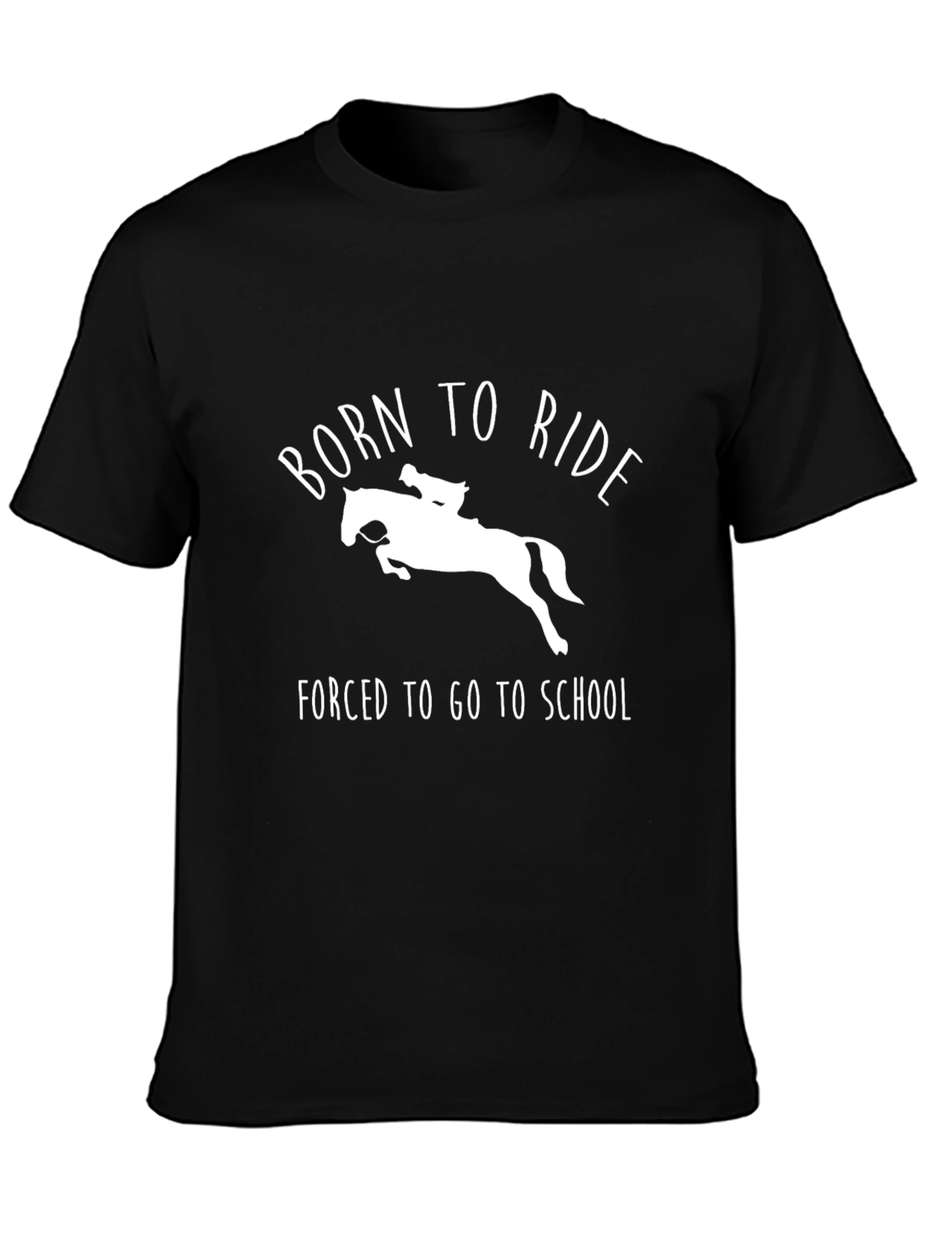 Black Born to Ride T-Shirt - Equestrian Lover Tee view 3
