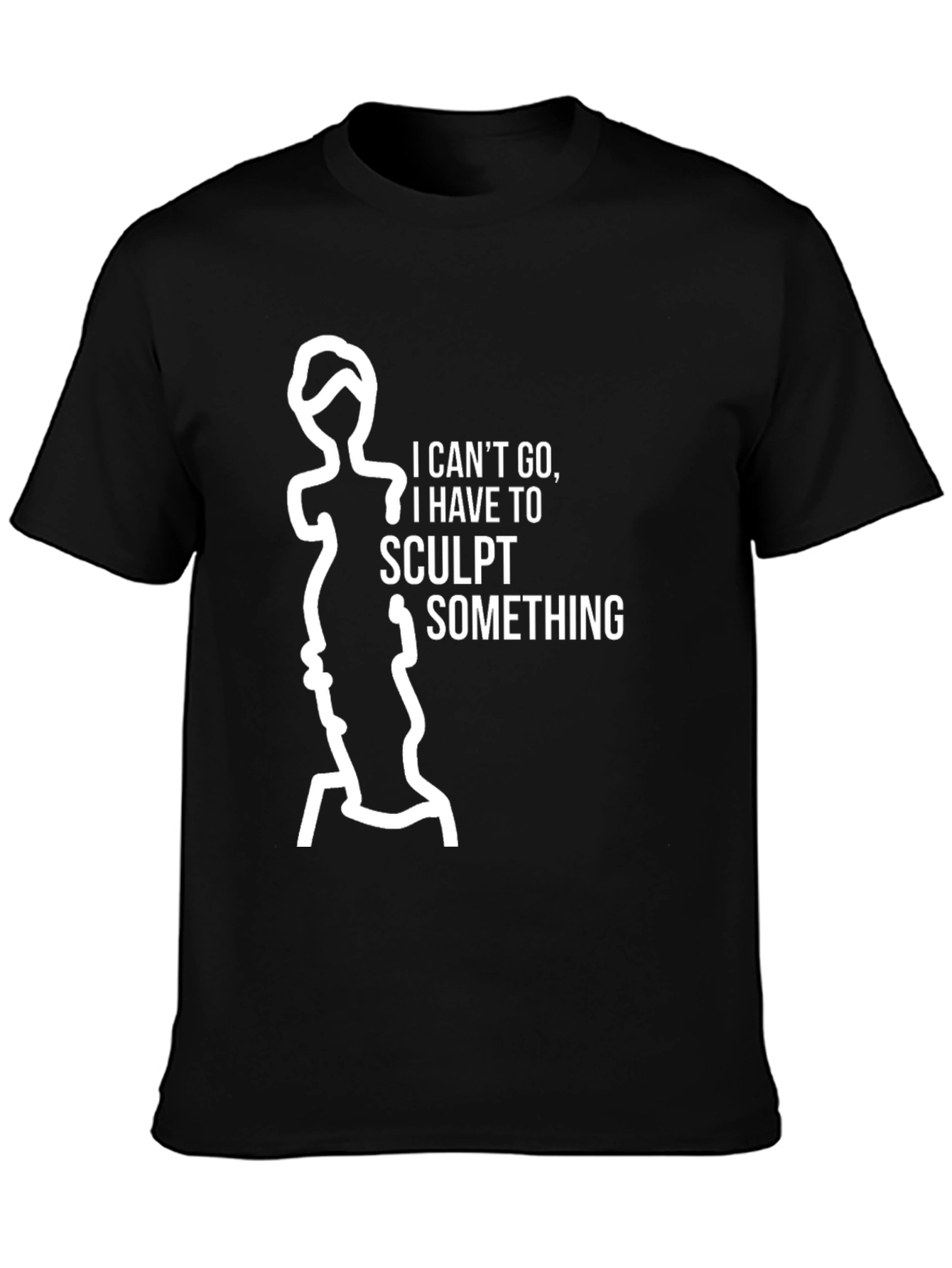 Black Sculpt Something Graphic Tee - Black view 3