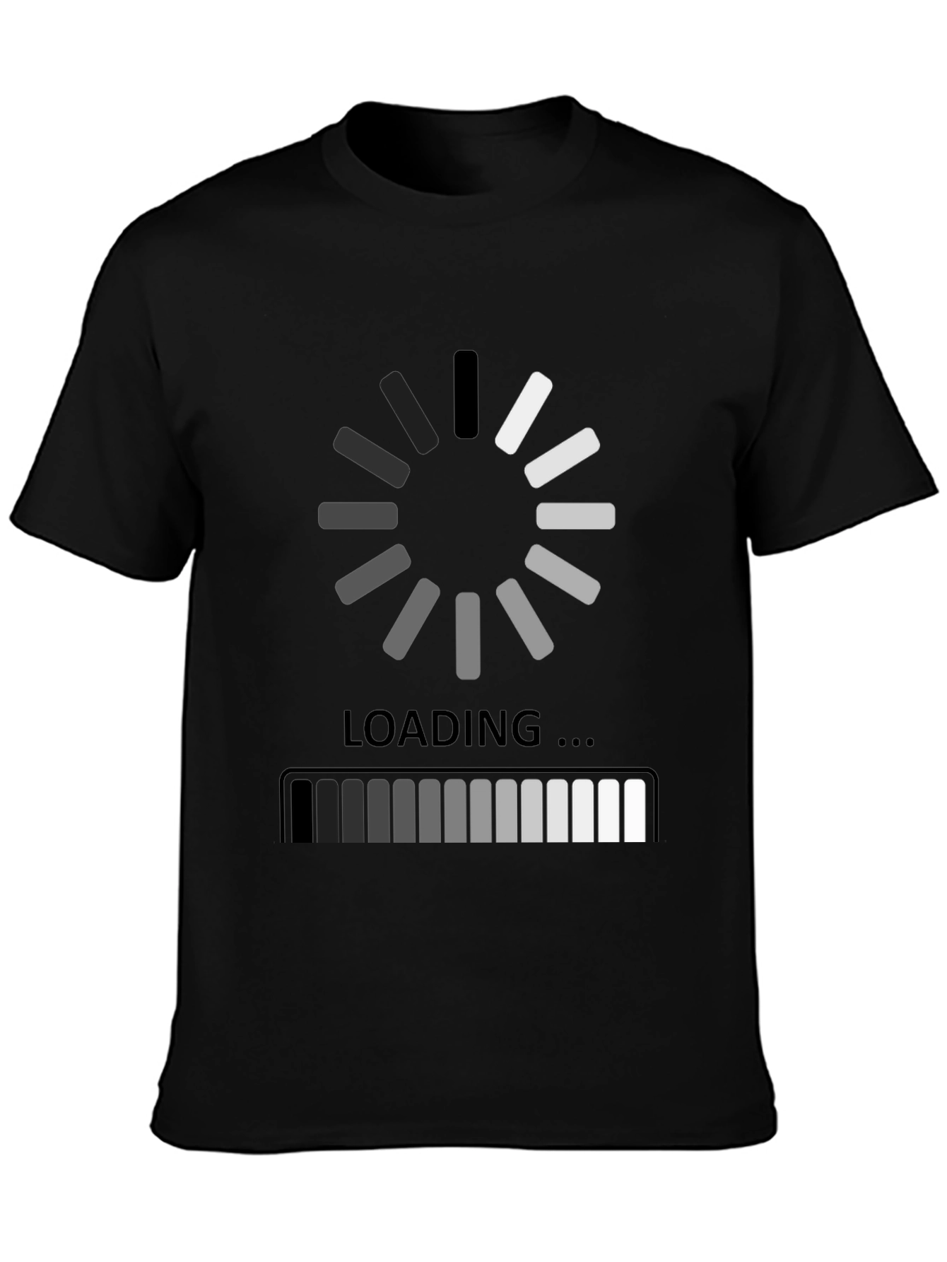 Black Loading Black Graphic Tee - Gamer Humor Shirt view 3