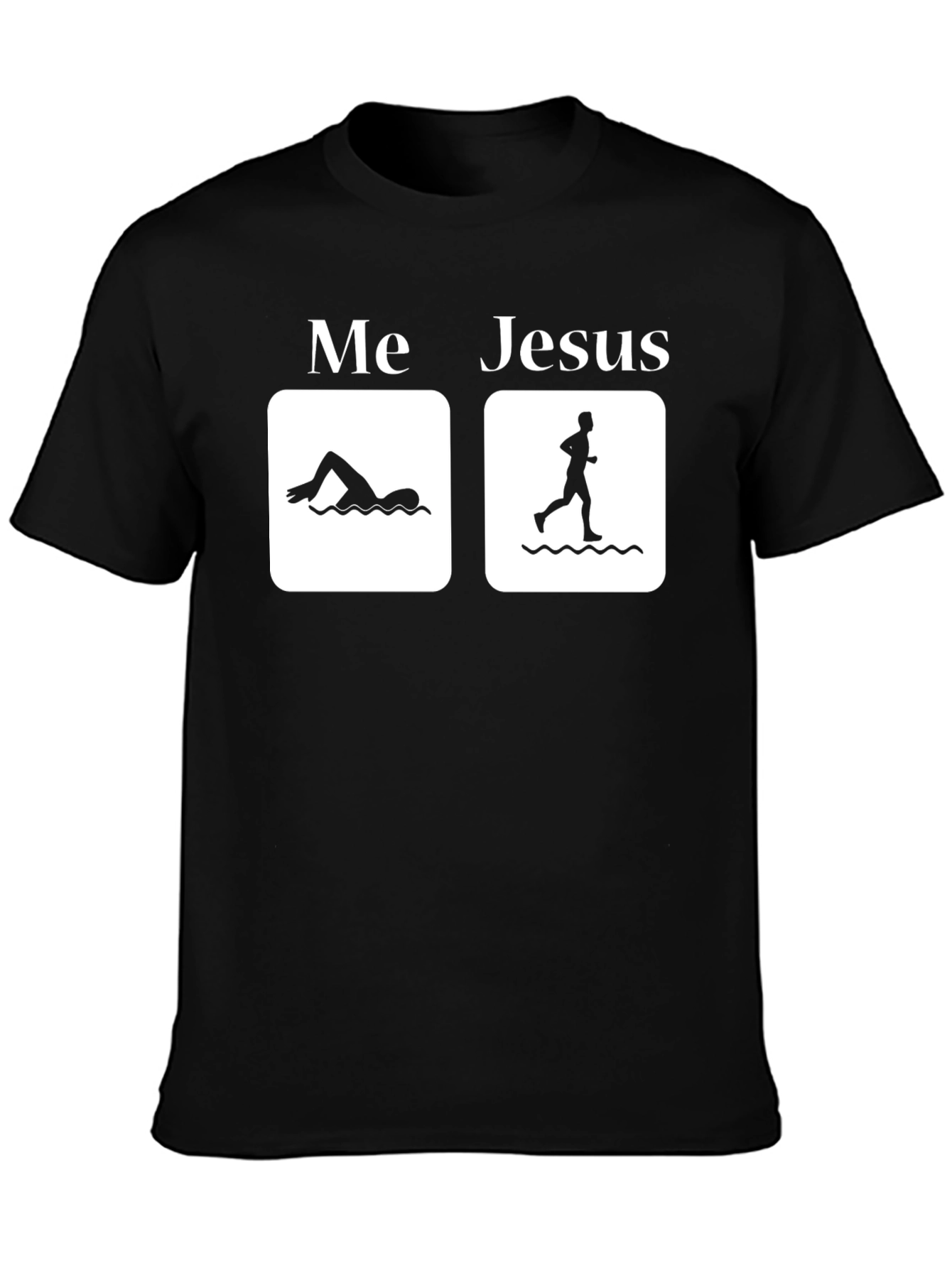 Black Me vs. Jesus Black Graphic T-Shirt view 3