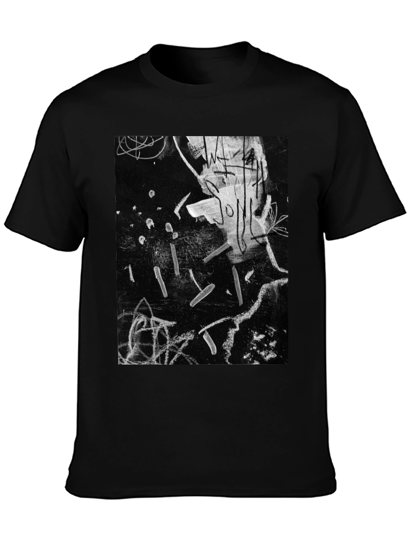 Black Abstract Art Black T-Shirt view 3