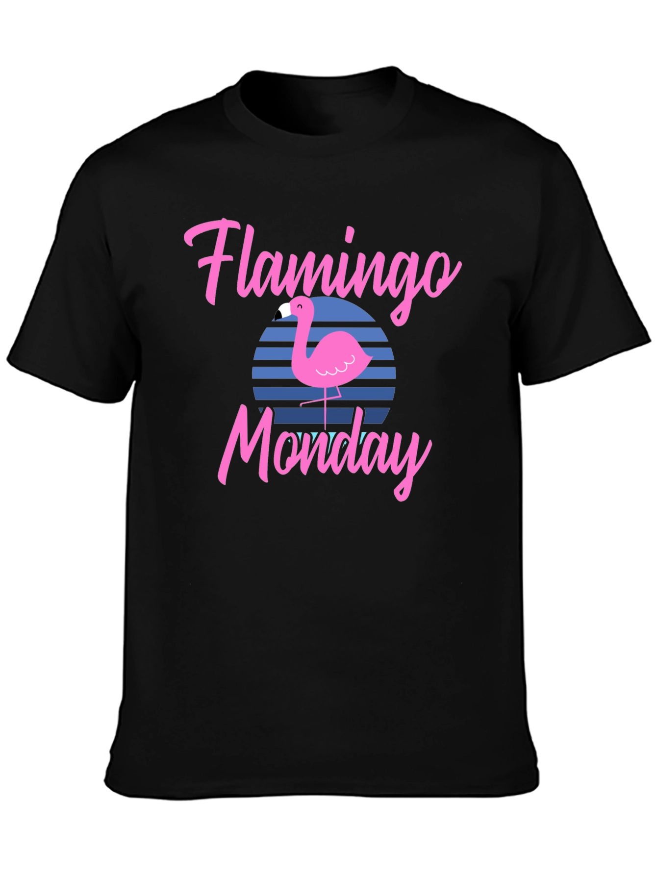 Black Flamingo Monday Graphic Tee view 3