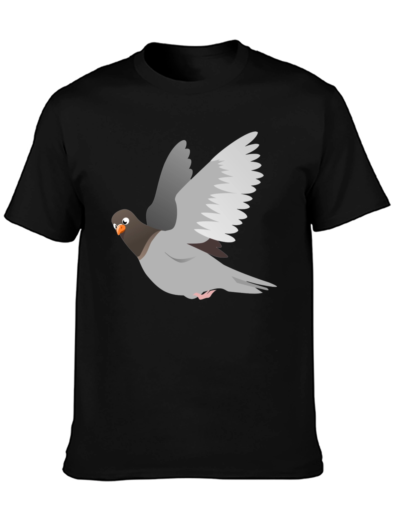 Black Pigeon Graphic Tee - Soft Cotton Blend view 3