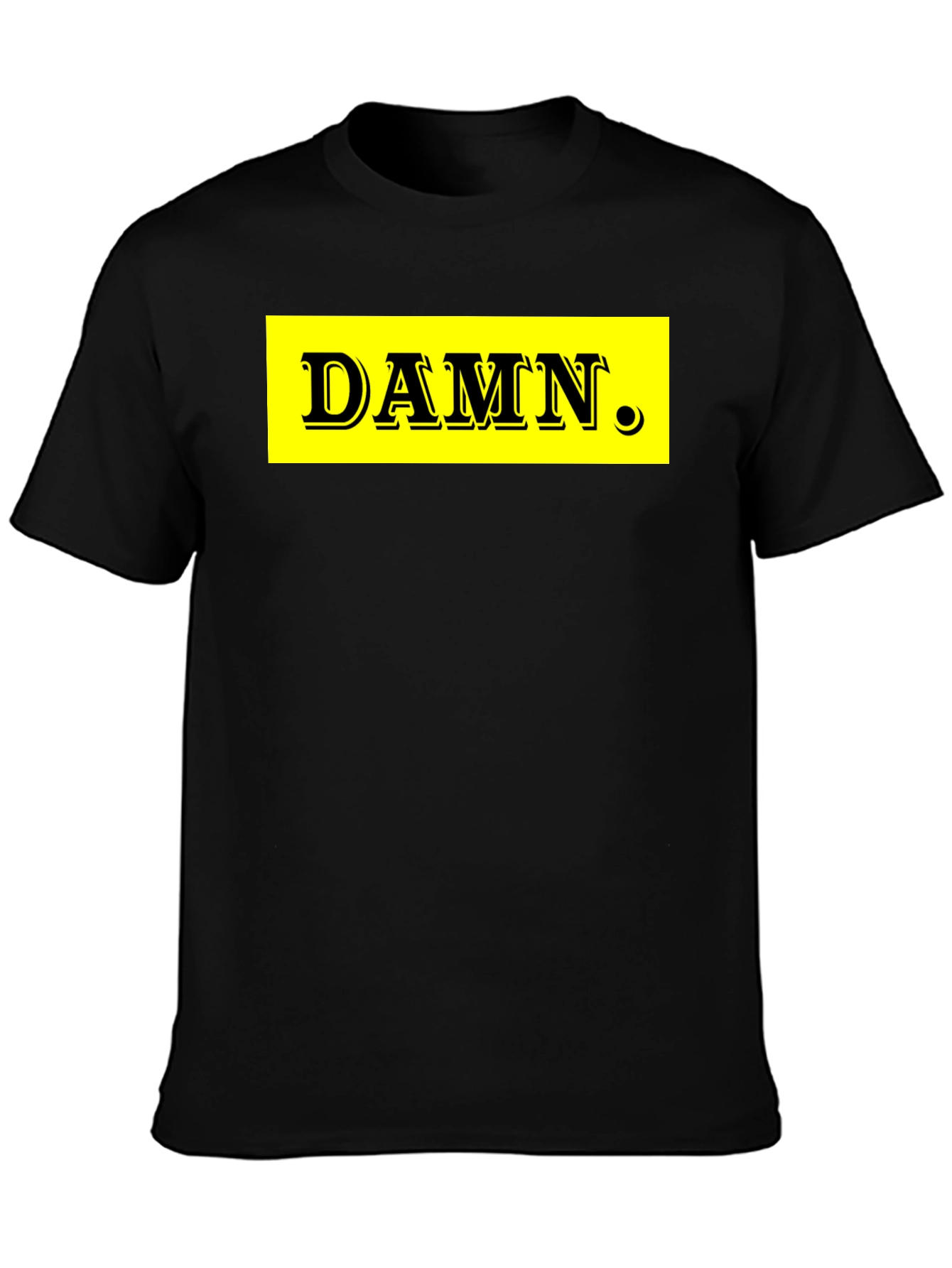 Black DAMN. Graphic Tee - Black Cotton Blend view 3