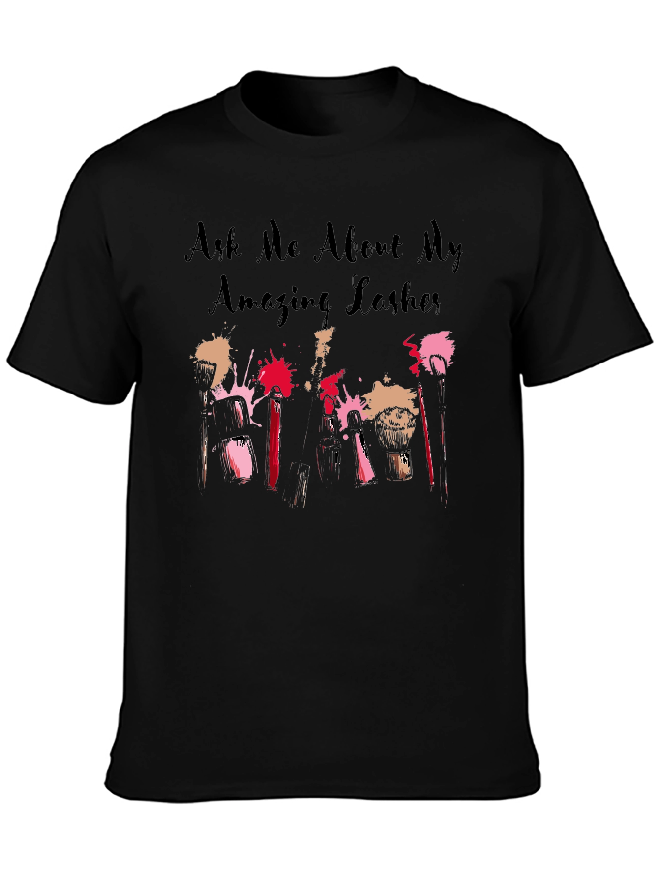 Black Amazing Lashes Graphic T-Shirt view 3
