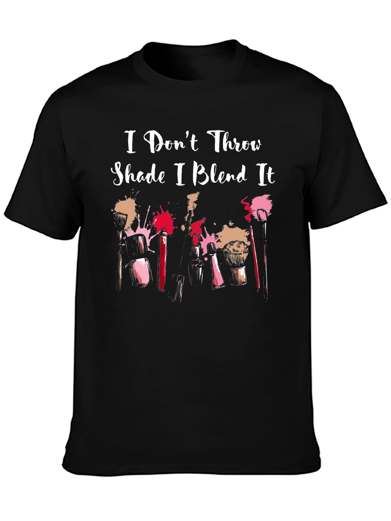 Black I Don't Throw Shade T-Shirt view 3