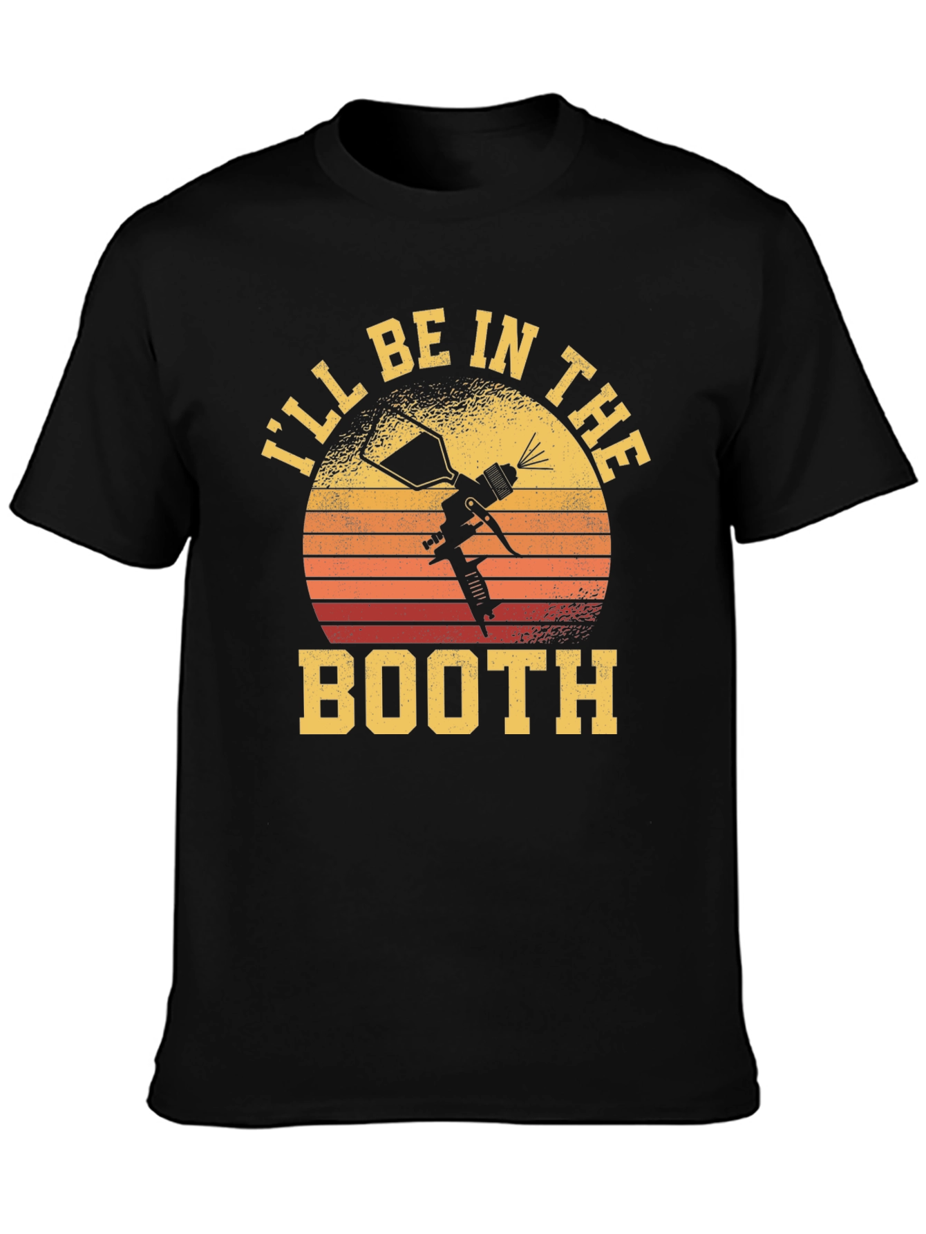 Black I'll Be In The Booth T-Shirt Spray Paint Artist Tee view 3