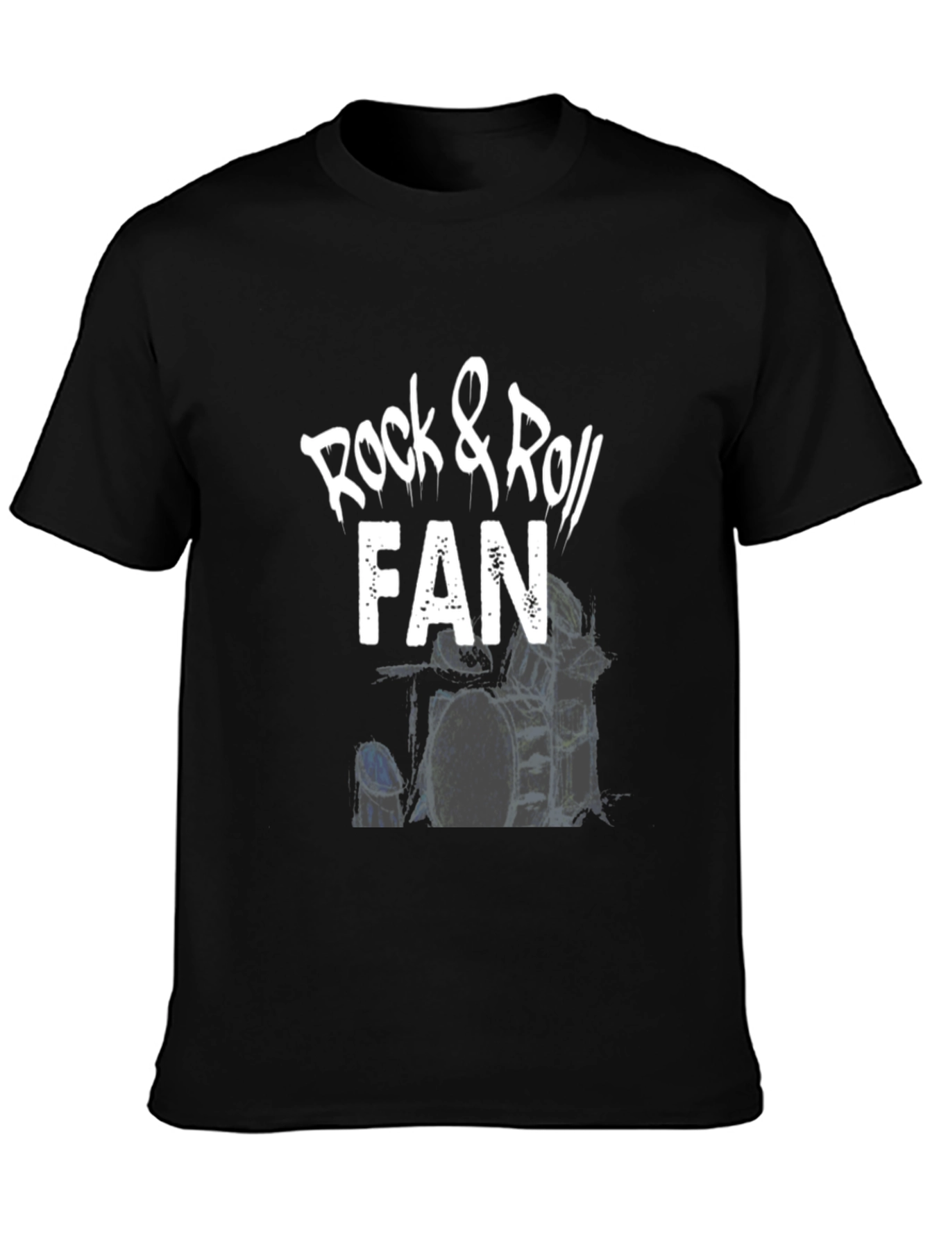 Black Rock & Roll Fan T-Shirt - Cool Music Tee view 3