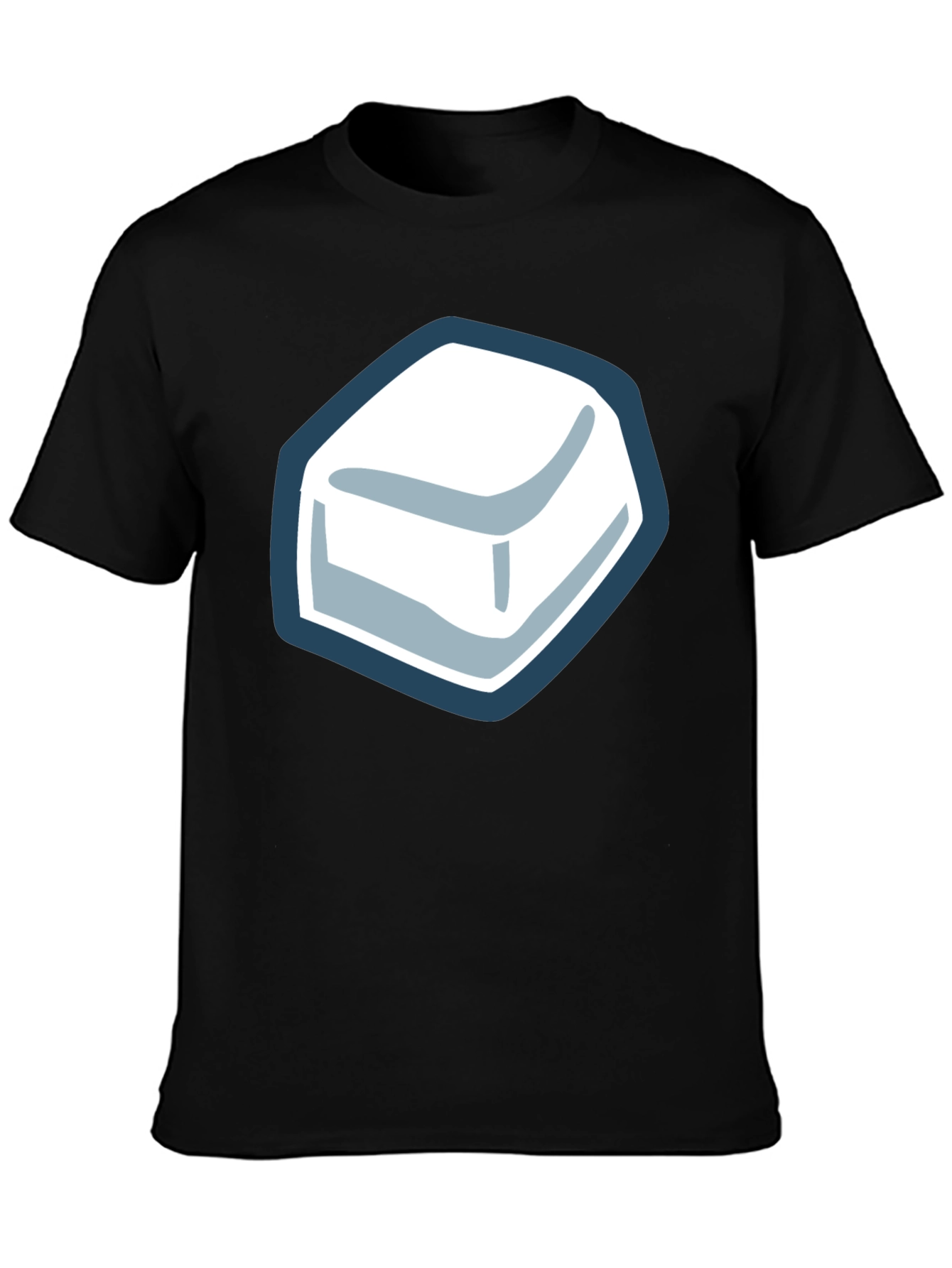 Black Cube Graphic Tee - Cool Minimalist Design view 3