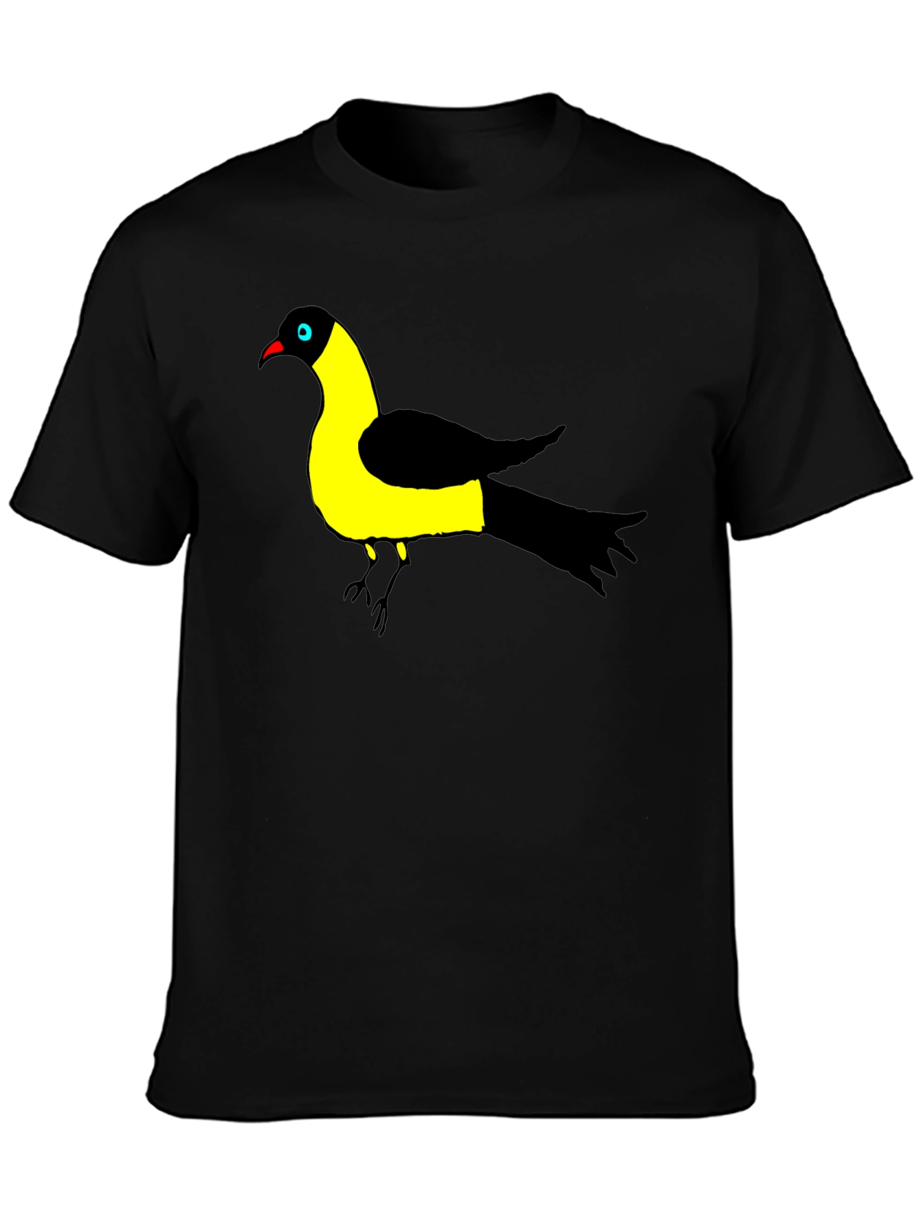 Black Bird of Paradise Graphic Black T-Shirt view 3