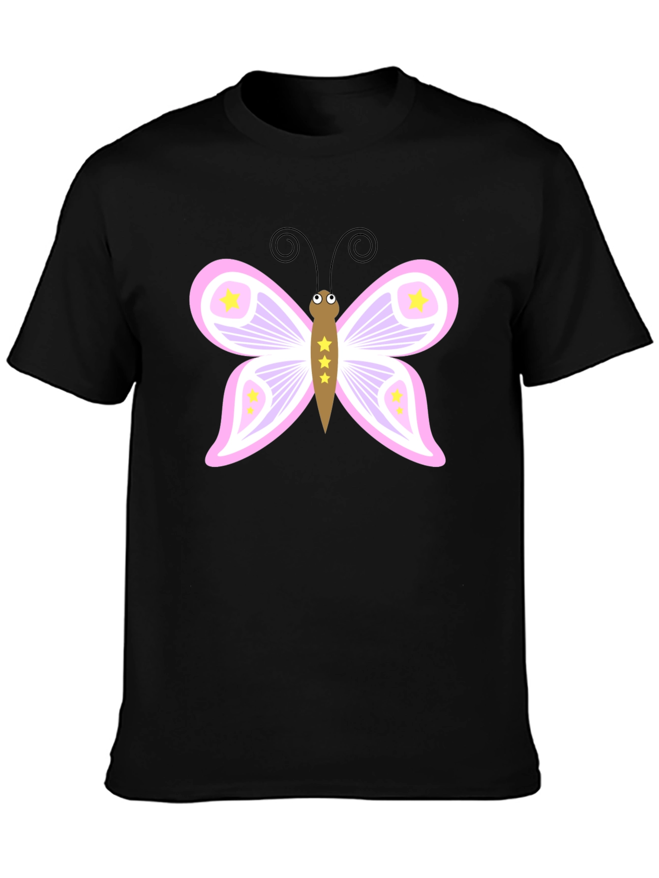 Black Butterfly Graphic Tee - Black Cotton Blend view 3