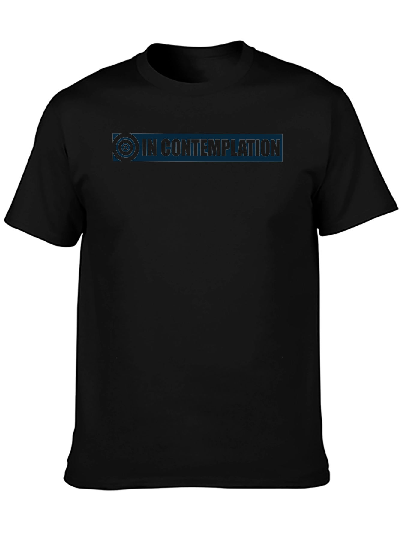 Black In Contemplation Men's Black T-Shirt view 3
