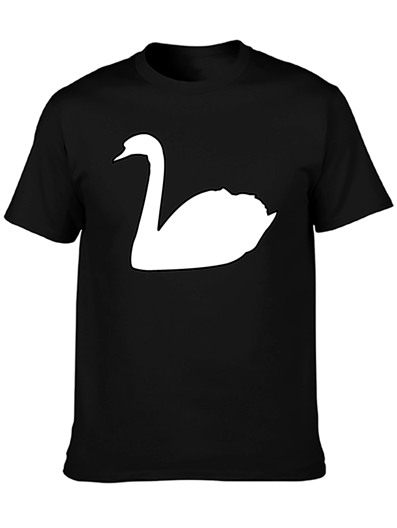 Black Swan Graphic Tee - Black Cotton Casual Shirt view 3