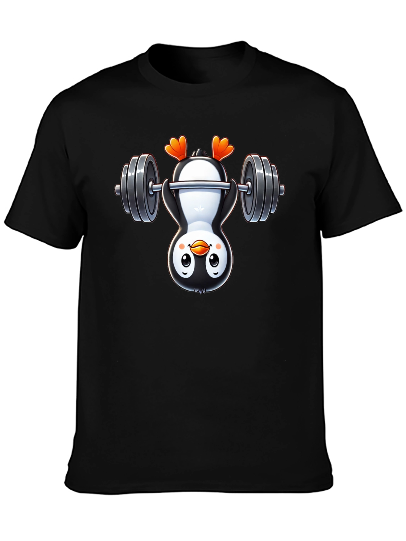 Black Penguin Gymnast T-Shirt - Black Cotton Tee view 3